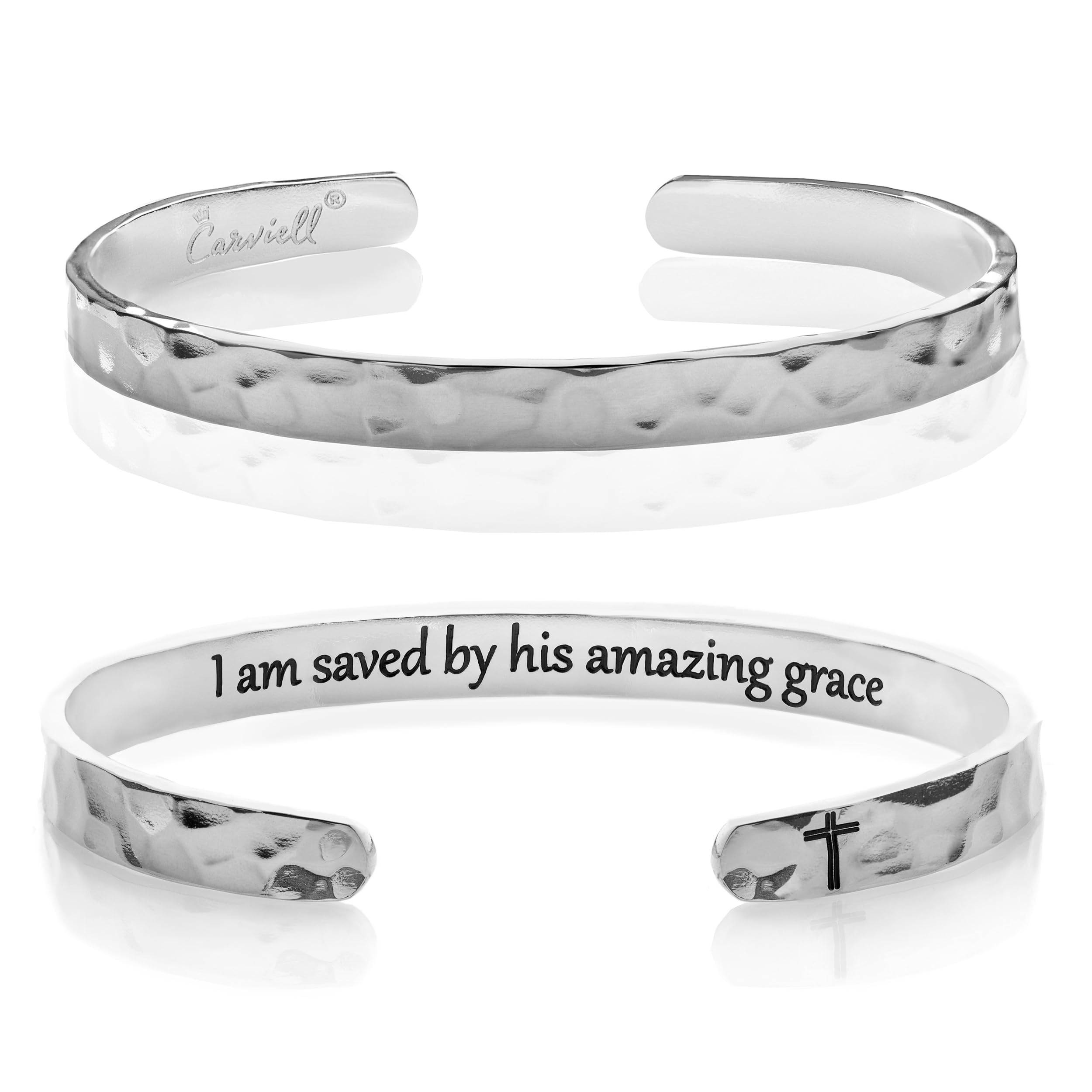 Carviell Bracelet - Gifts for Women – Inspirational, Friendship, Love, Mom, Daughter, Sister, Christian, Graduation, Memorial & Wedding Gifts – 100+ Phrases – Stainless Steel, Gift-Ready