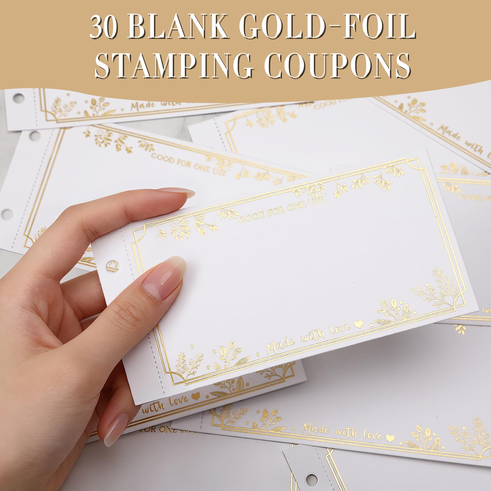 Love Coupons for Him – 30 Blank Personalized Coupons | Romantic Valentines Gifts for Him, Thoughtful Valentines Day Gifts for Husband, Cute Vday Gift for Boyfriend (Ruby Red)