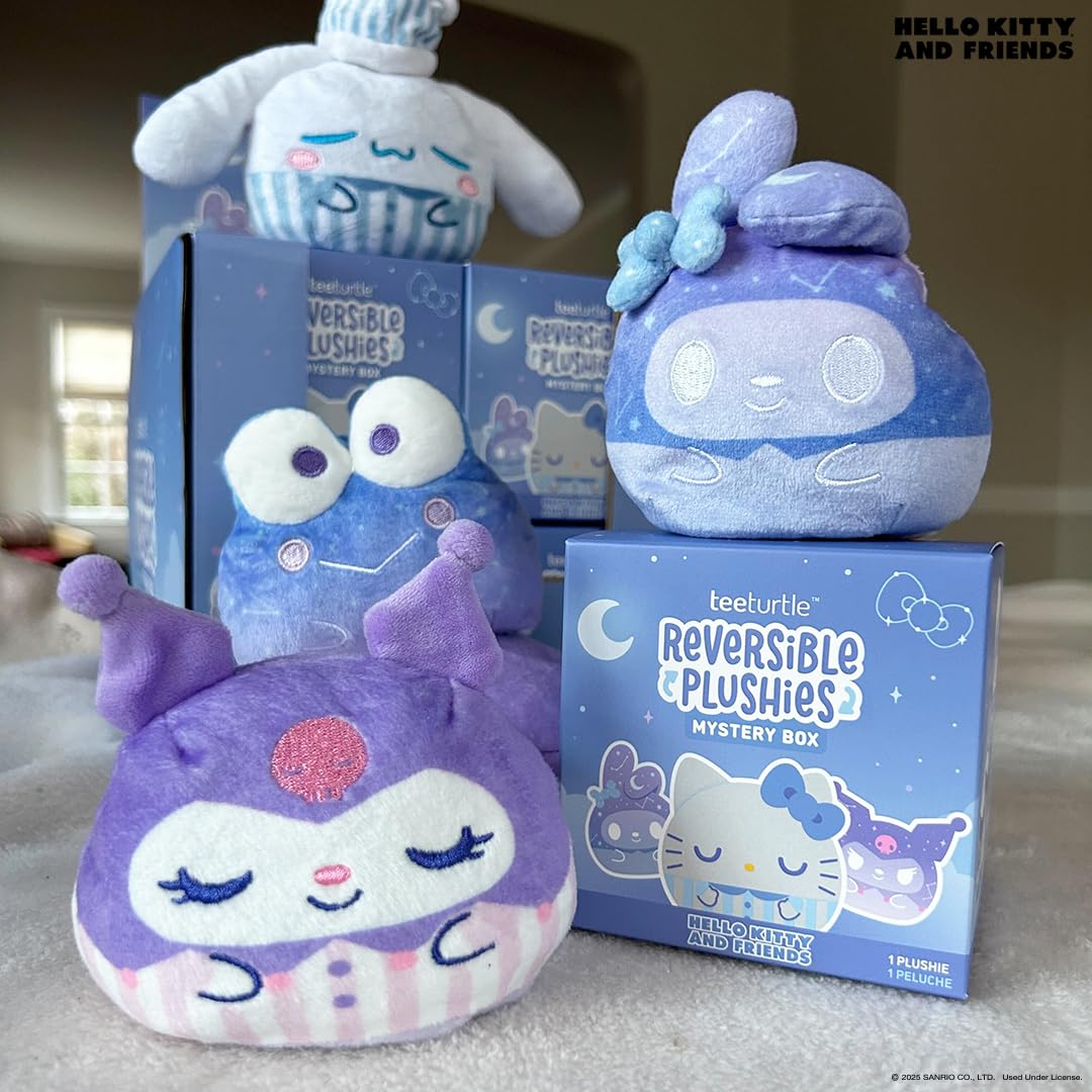 TeeTurtle Spooky Surprise Series Reversible Plushie Mystery Box - 3-Inch Mini Two-Sided Blind Box Plush with Embroidered Details - Cute Collectible Halloween Toy for Kids, Teens, and Adults