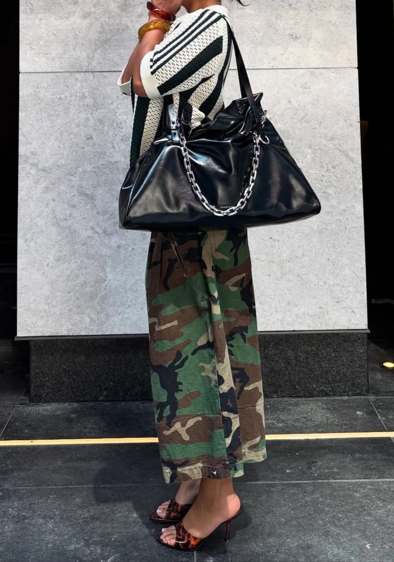 Unybwonn Women Baggy Cargo Jeans Camo Army Fatigue Wide Leg Harem Cropped Denim Pants Plus Size Camouflage Jean Trousers