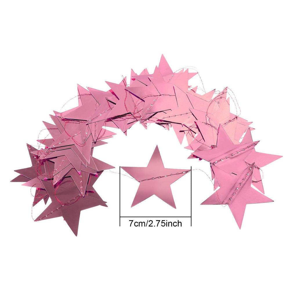 Patelai Glitter Star Garland Banner 2026 Graduation Decor 130 Feet Star Hanging Banner Twinkle Backdrop for Party Birthday Classroom Wedding Supplies(Gold)