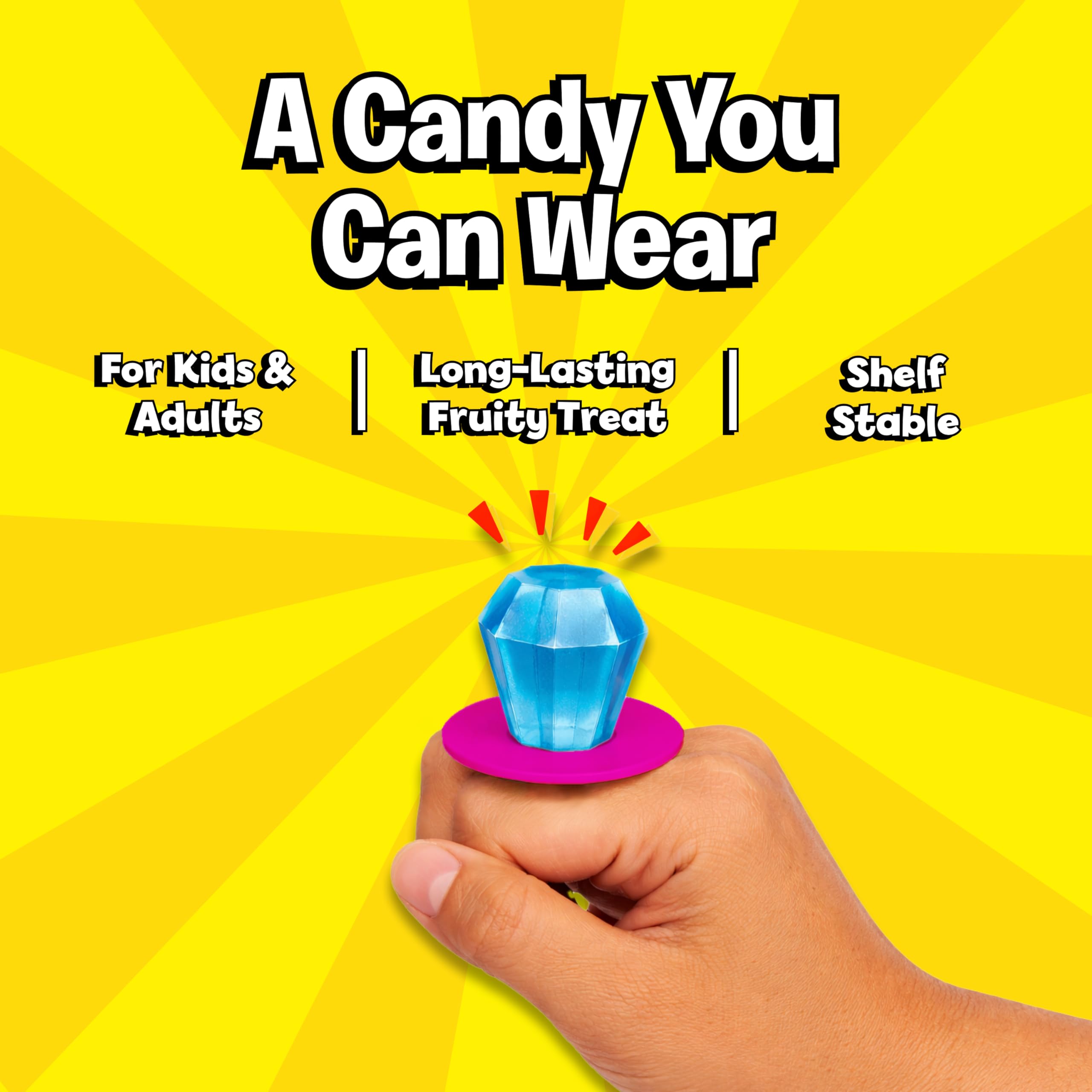 Ring Pop Lollipops - Bulk Candy Individually Wrapped Suckers Variety Party Pack- 50 Count w/Assorted Flavors - Hard Candy for Party Favors, Kids & Goodie Bags, 25 Ounce