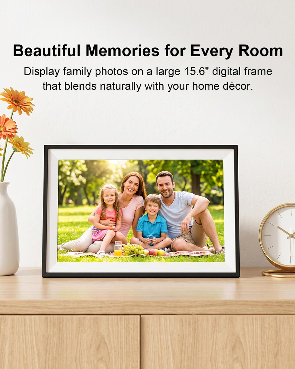 Frameo Digital Picture Frame, 10.1 Inch Smart WiFi Photo Frame with 1280x800 HD IPS Touch Screen, Auto-Rotate, Wall Mountable, Share Photos/Videos Instantly via App from Anywhere