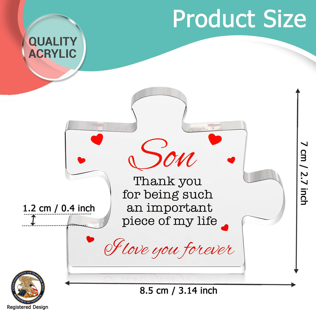 Engraved Acrylic Block Puzzle - Sentimental Gift for Her - Valentine's Day & Fiance Birthday Gift