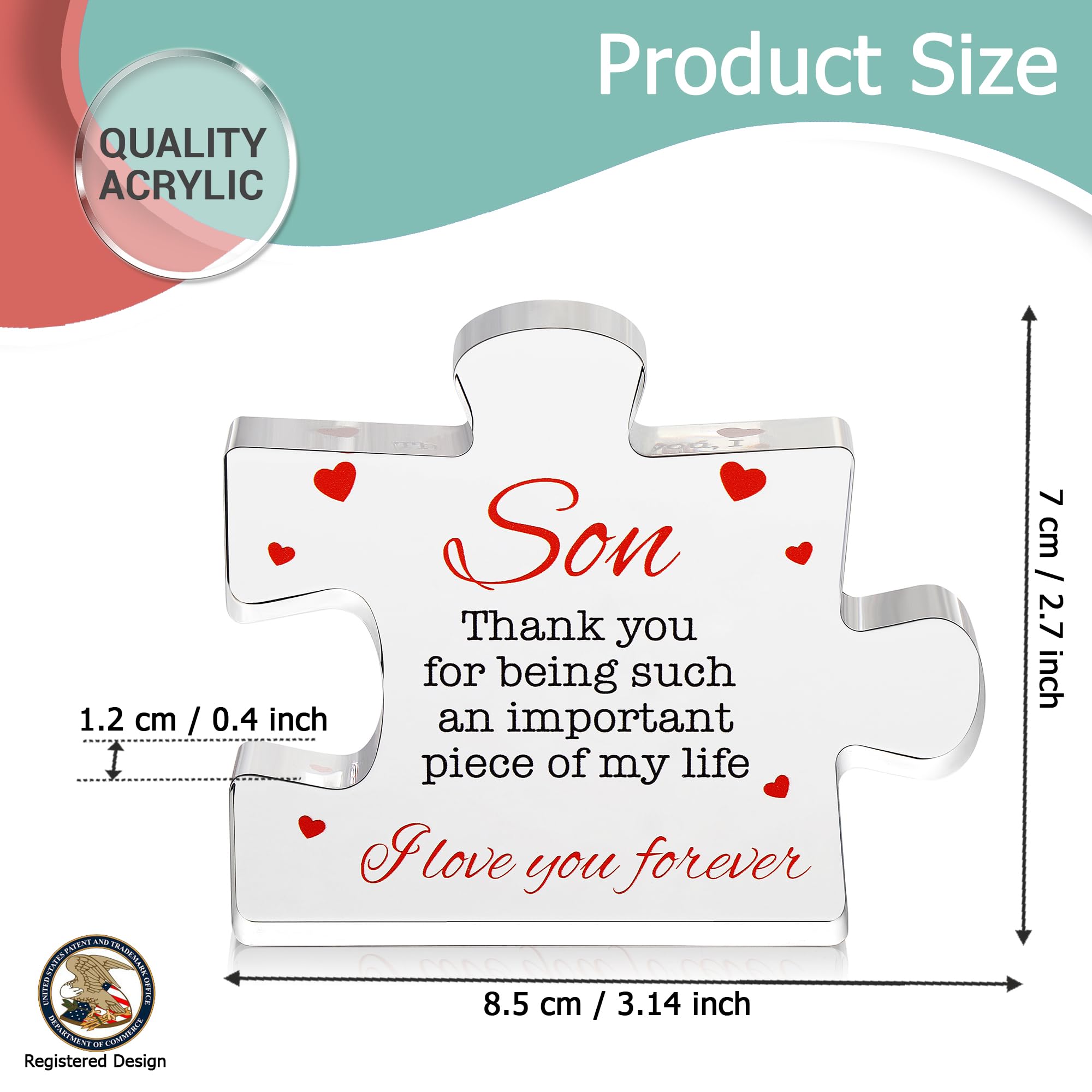 Engraved Acrylic Block Puzzle - Sentimental Gift for Her - Valentine's Day & Fiance Birthday Gift