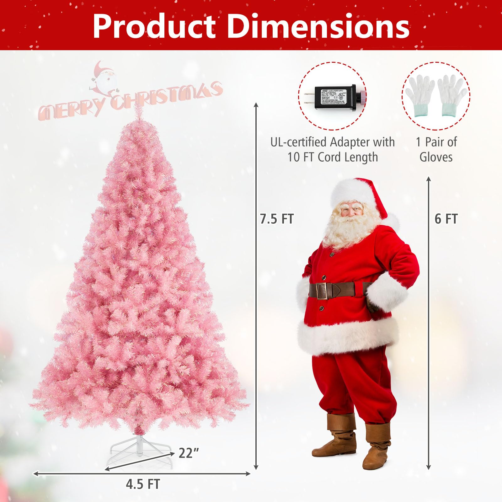 Goplus 7FT Pre-Lit Artificial Christmas Tree Auto-Spread/Close up Branches 11 Flash Modes with Multicolored 400 LED Lights & Metal Stand