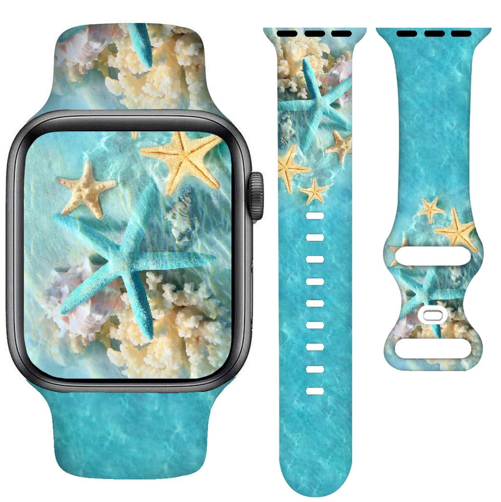 Holiday Watch Bands Compatible Watch 38mm 40mm 41mm 42mm for Women Men, Adjustable Soft Silicone Replacement Smartwatch Wristband for SE Series 8/7/6/5/4/3/2/1