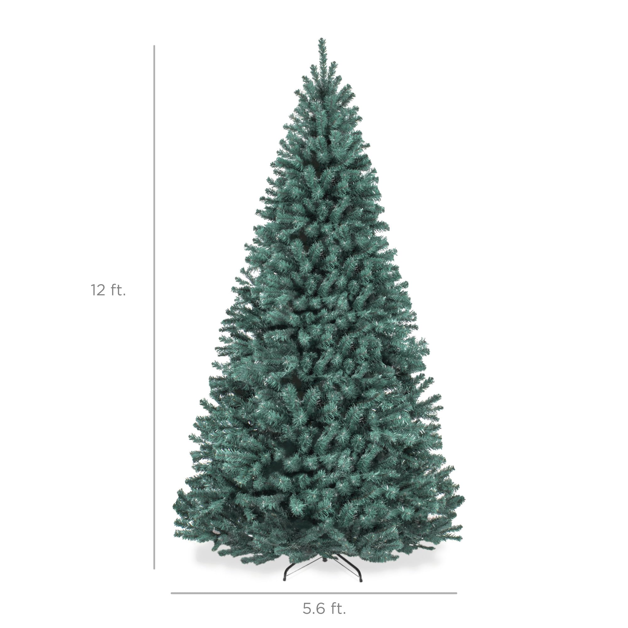 Best Choice Products Artificial Christmas Tree, 7.5ft Premium Unlit Realistic Spruce Holiday Décor w/Dense Branches, Easy Assembly, Metal Base