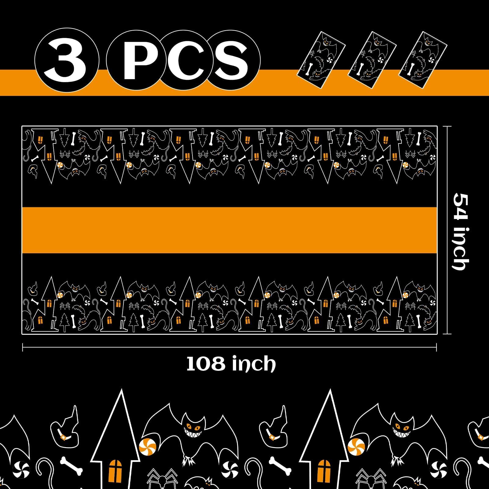 Childom 3 Pack St Patricks Day Decorations,St Patricks Day Table Cloths for Rectangle Tables,54" x 108" Disposable Plastic Tablecloths for St. Patrick's Day,Home,Kitchen,Picnic,Parties,Spring Decors
