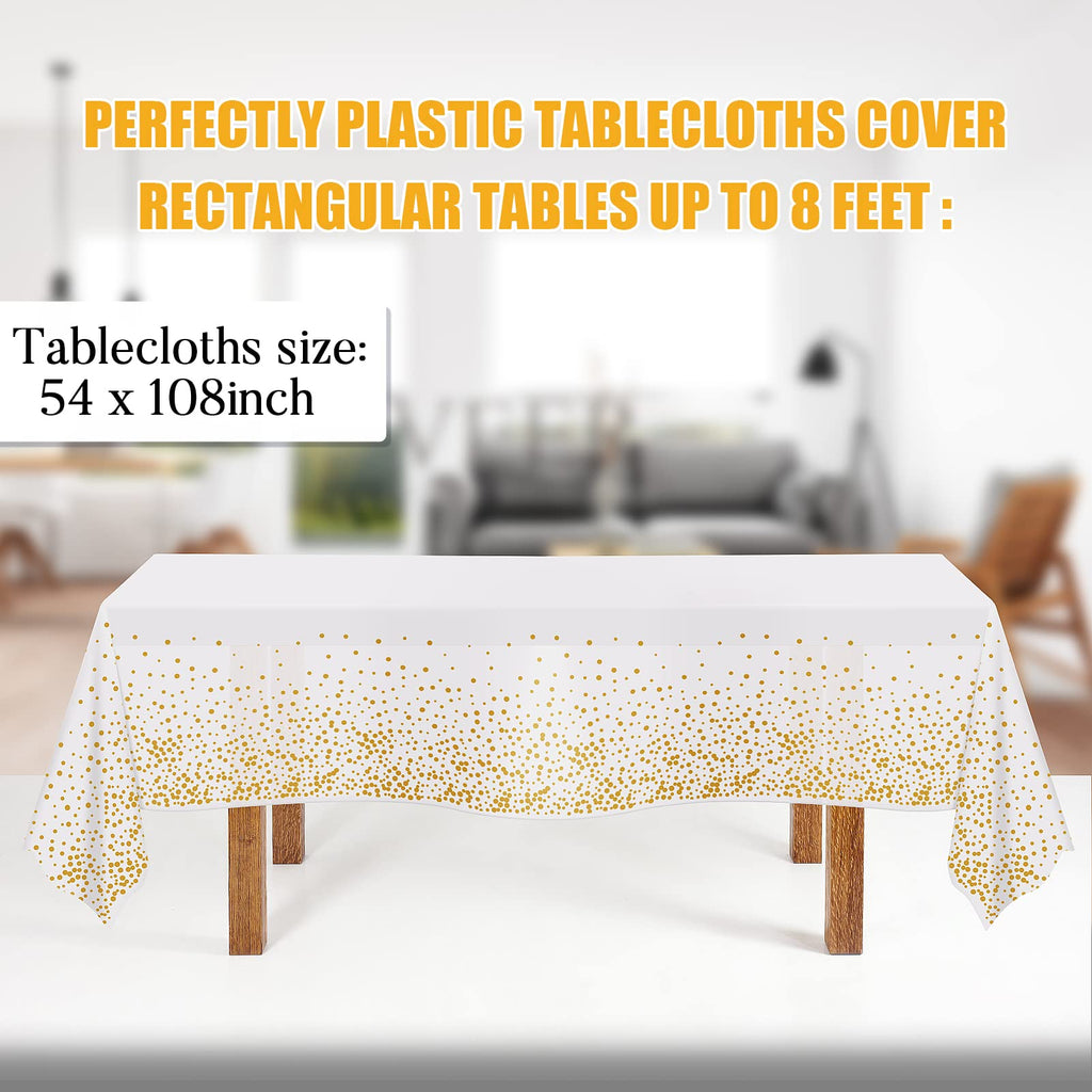 Childom 3 Pack St Patricks Day Decorations,St Patricks Day Table Cloths for Rectangle Tables,54" x 108" Disposable Plastic Tablecloths for St. Patrick's Day,Home,Kitchen,Picnic,Parties,Spring Decors