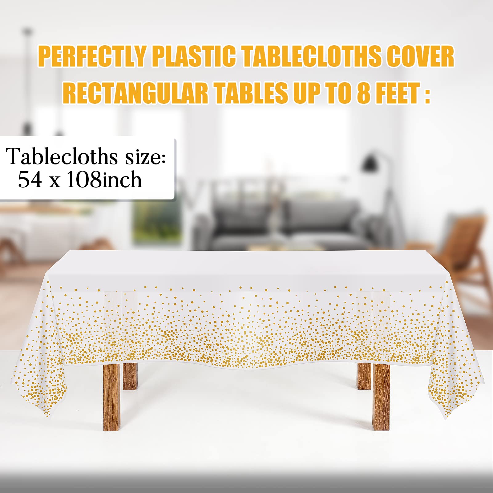 Childom 3 Pack St Patricks Day Decorations,St Patricks Day Table Cloths for Rectangle Tables,54" x 108" Disposable Plastic Tablecloths for St. Patrick's Day,Home,Kitchen,Picnic,Parties,Spring Decors