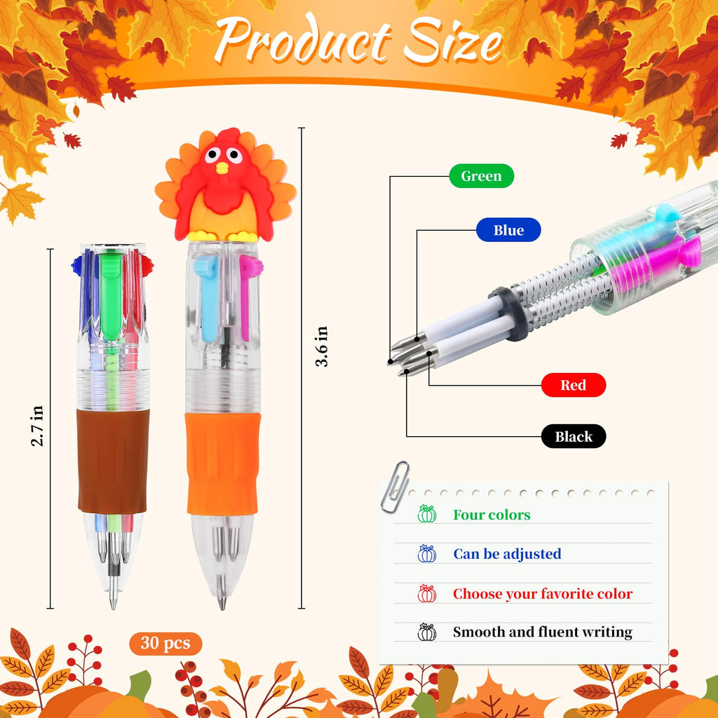 CZWZ 20Pcs Mini Multicolor Pens in One 4-in-1 Cute Pens Bulk for Kids, Fun Kawaii Ballpoint Pens for Birthdays and Children's Party Favors Gifts Teacher School Supplies