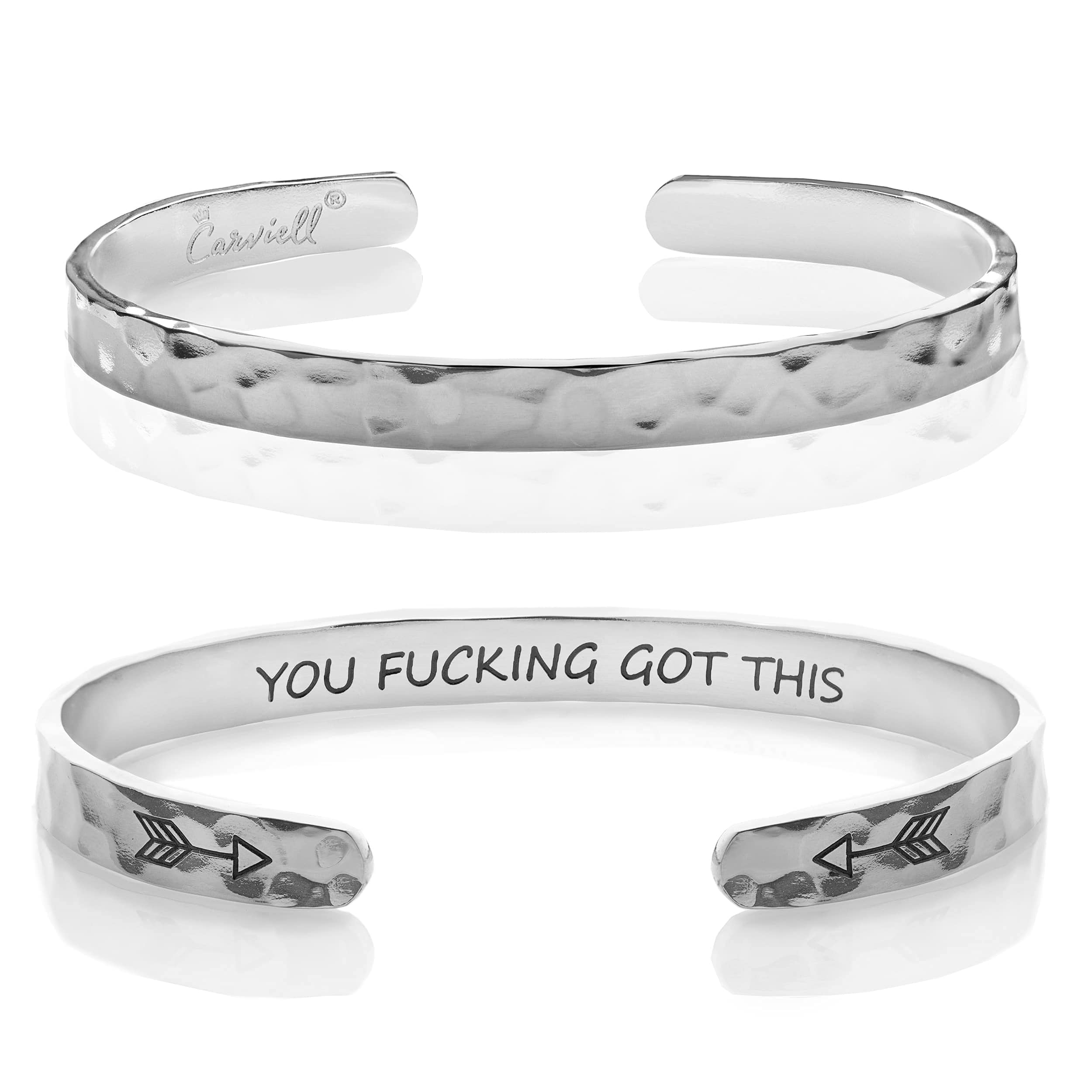 Carviell Bracelet - Gifts for Women – Inspirational, Friendship, Love, Mom, Daughter, Sister, Christian, Graduation, Memorial & Wedding Gifts – 100+ Phrases – Stainless Steel, Gift-Ready
