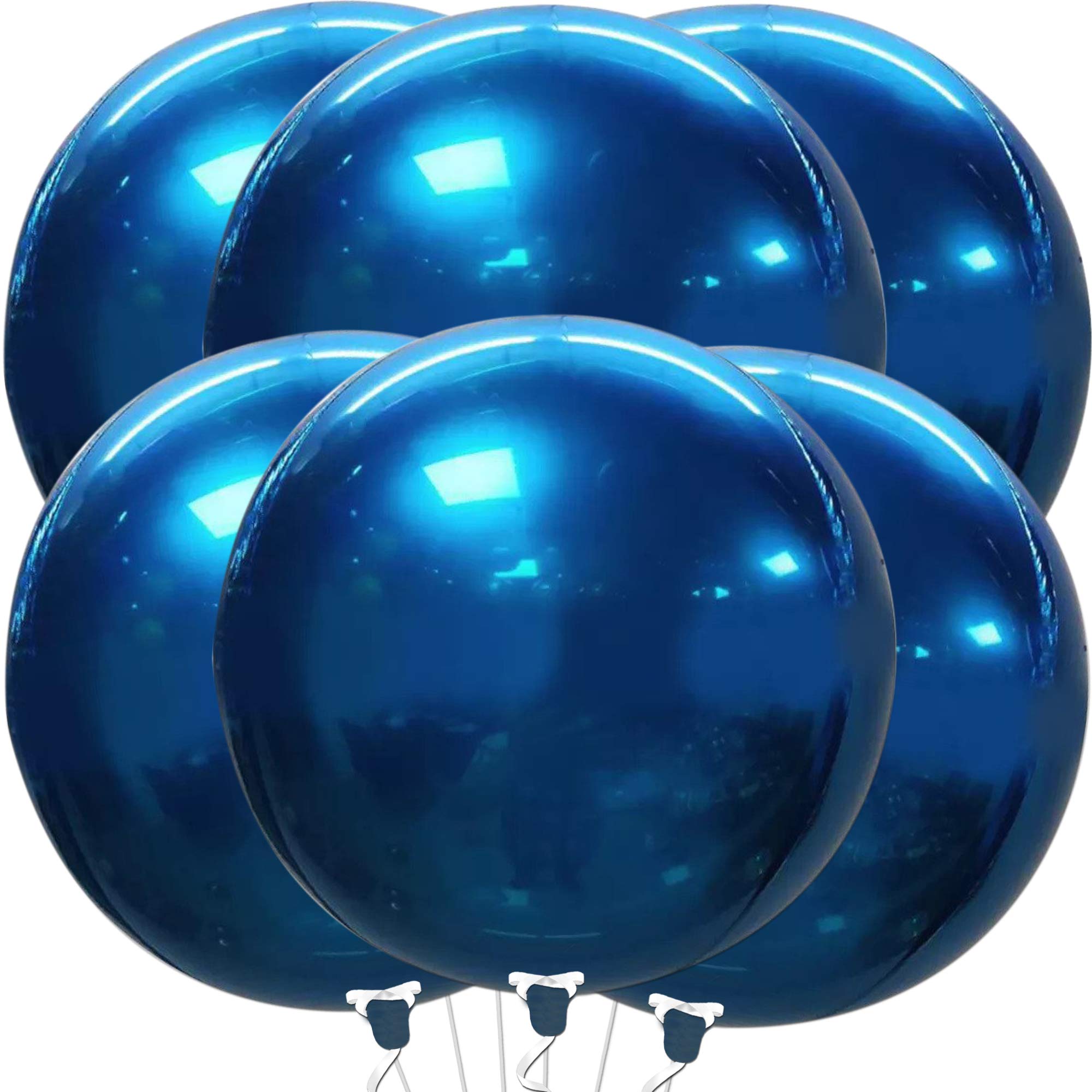 KatchOn, Big Silver Disco Ball Balloons - 22 Inch, Pack of 6 | Disco Party Decorations, 4D Sphere Disco Balloons for 70s Theme Party Decor, Bachelorette Party Decorations | Graduation Decorations 2026