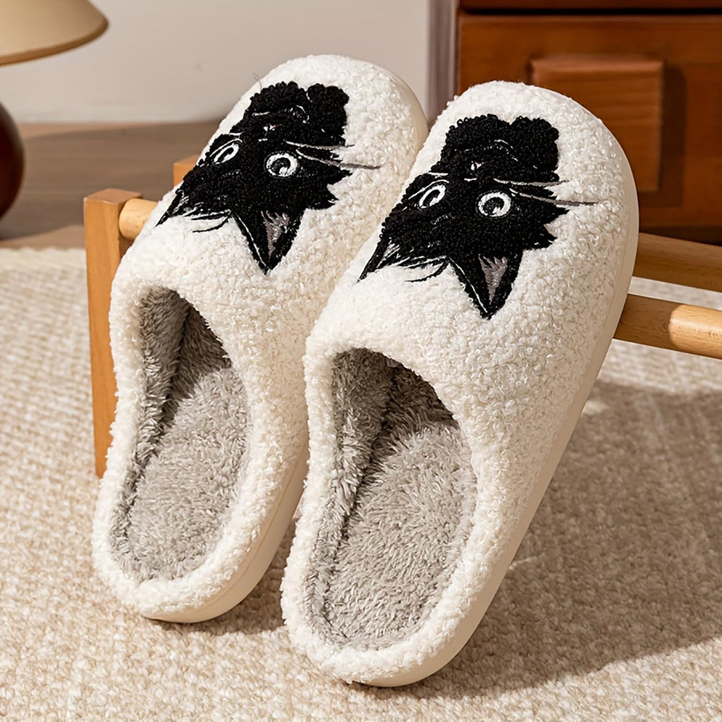 Cute Animal Slippers for Women Men Winter Fluffy Warm House Slippers Soft Plush Indoor outdoor Shoes