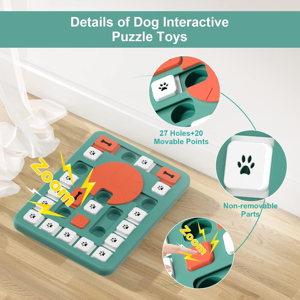 PETSTA Dog Puzzle Toys, Treat Dispensing Dog Enrichment Toys for IQ Training and Brain Stimulation, Interactive Mentally Stimulating Toys as Gifts for Puppies, Cats, Dogs
