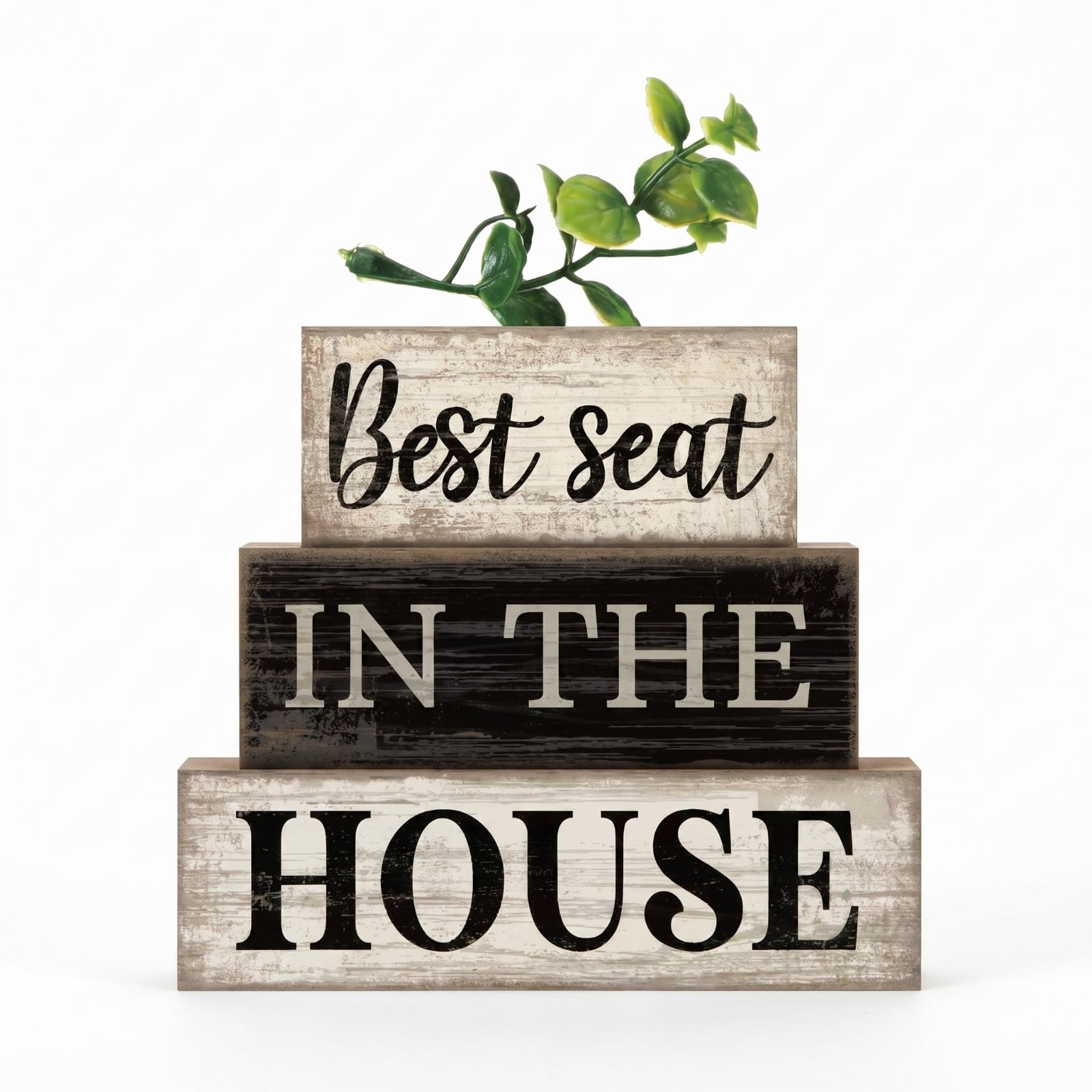 Moucuny 4 Pcs Christmas Table Decor Wooden Hot Cocoa Decoration Christmas Centerpiece Winter Tiered Tray Decor Decorative Red Hot Cocoa Block Signs Gift Farmhouse Xmas Decoration for Home Kitchen