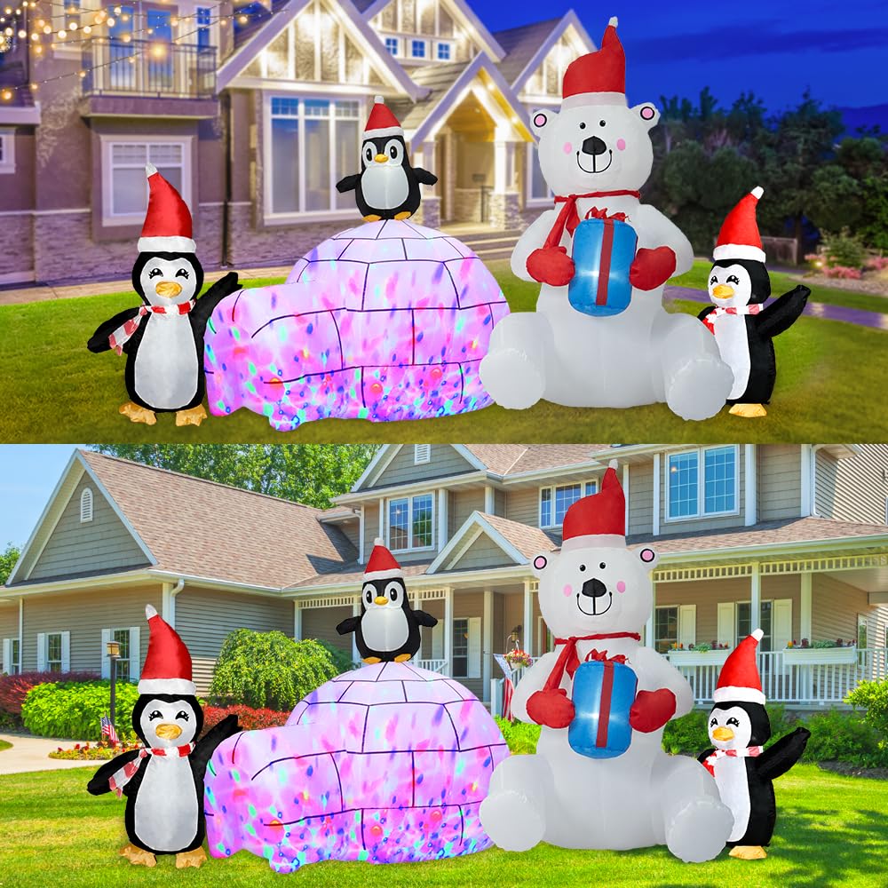 12ft Christmas Snowman Inflatable Outdoor Decoration Yard Decoration Built-in LED Lights for Christmas Holiday Party Indoor, Outdoor, Yard, and Lawn Decorations