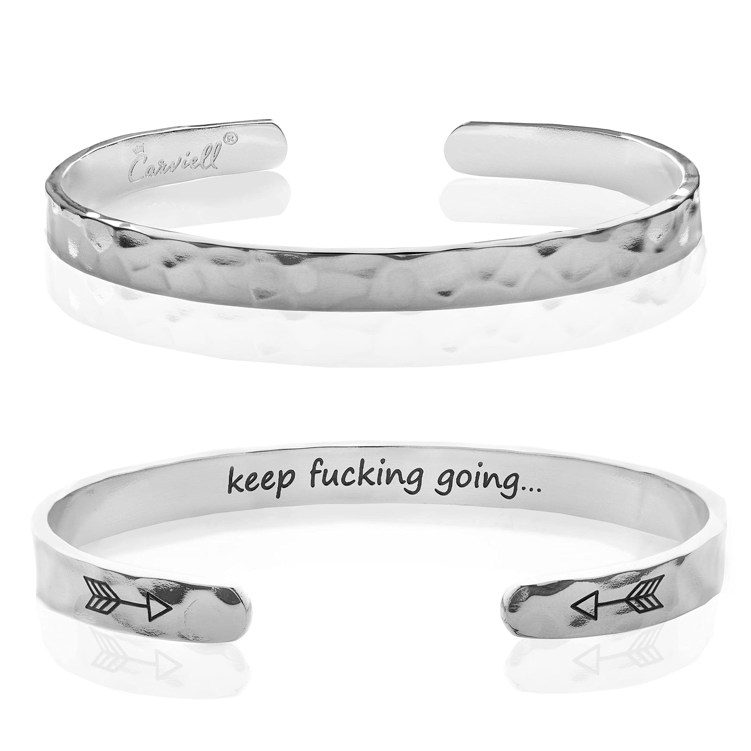 Carviell Bracelet - Gifts for Women – Inspirational, Friendship, Love, Mom, Daughter, Sister, Christian, Graduation, Memorial & Wedding Gifts – 100+ Phrases – Stainless Steel, Gift-Ready