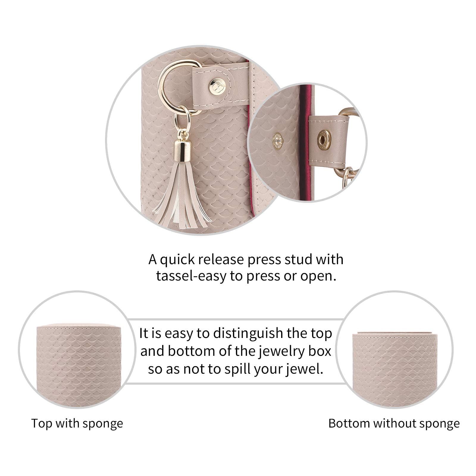 VLANDO Gifts 2026 for Women, Girl - Travel Jewelry Oragnizer, 3-Layer Jewelry Storage Box, Travel Essential Accessories for Women, Birthday Gifts for Couples Mom Friends - Grey