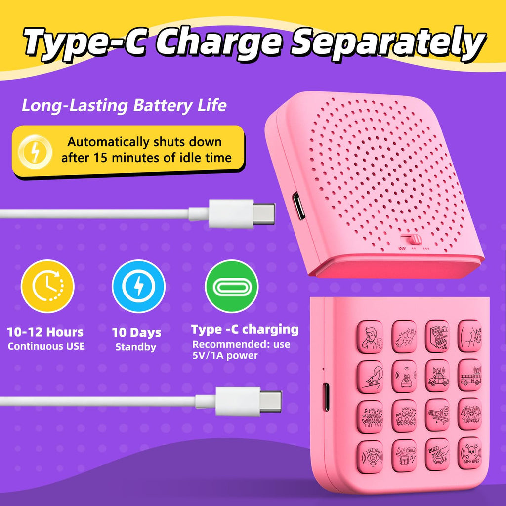 Fikami Rechargeable 2-in-1 Separable Magnetic Sound Effects Machine,16 Sounds,Volume Adjustment,Prank Gifts Toys for Boys,Remote Fart Machine for 6 7 8 9 10 11 12 13 Year Old Boys Toys Gifts