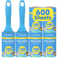 Swihauk 600 Sheets Extra Sticky Lint Rollers for Pet Hair, Easy Spiral Tear Lint Roller for Clothes with Ergonomic Handle, Multipurpose Lint Remover for Furniture, Carpet, Car Seat