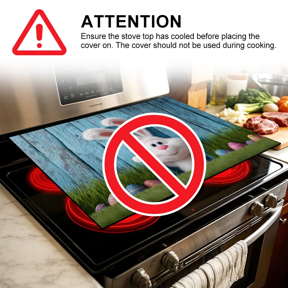Stove Mat 28.35 x 20.47 Inch Christmas Fireplace and Tree Design Cozy Living Room Holiday Scene Decorative Kitchen Countertop Cover Reusable Flexible Mat for Gas Range Electric Stove Home Winter Décor