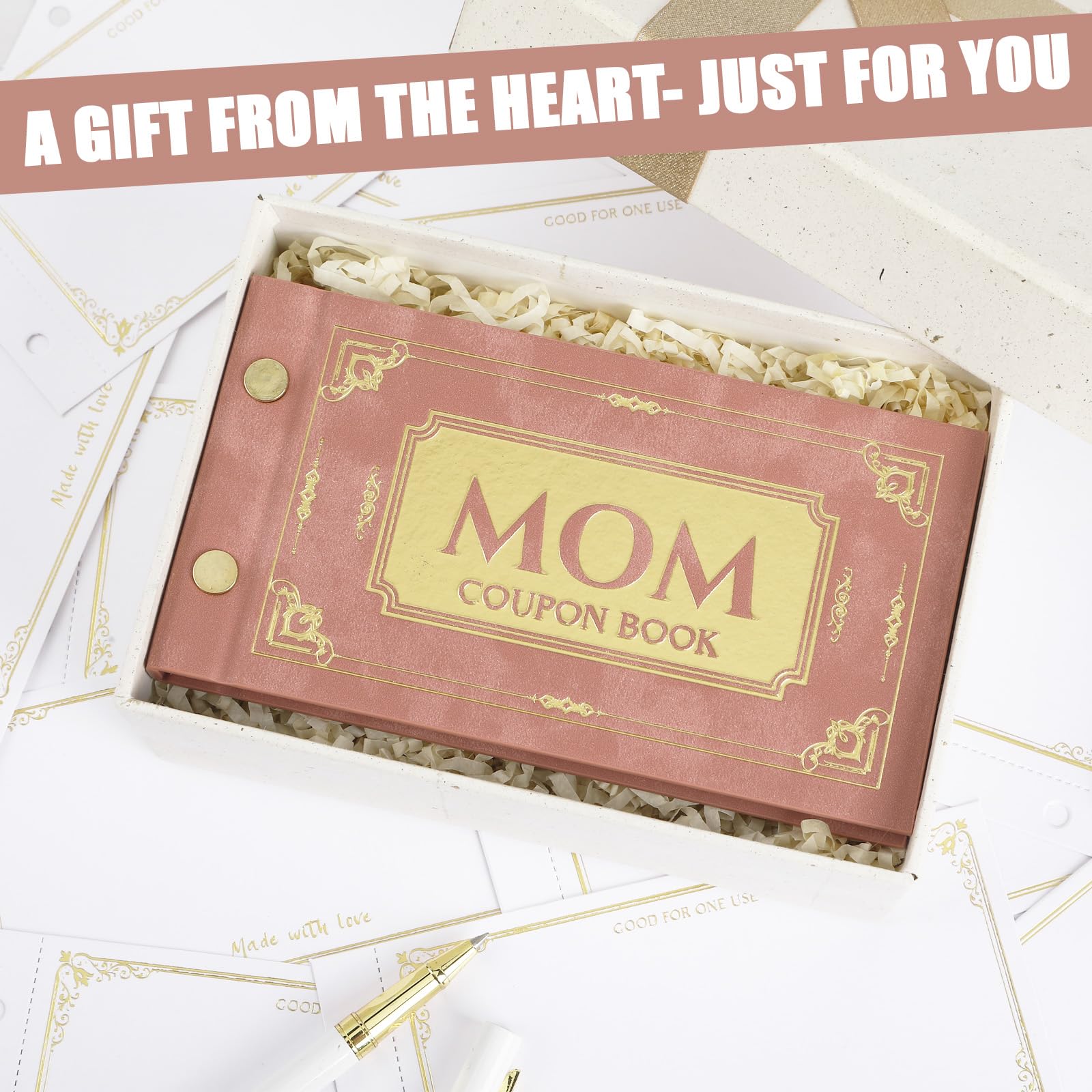 Love Coupons for Him – 30 Blank Personalized Coupons | Romantic Valentines Gifts for Him, Thoughtful Valentines Day Gifts for Husband, Cute Vday Gift for Boyfriend (Ruby Red)