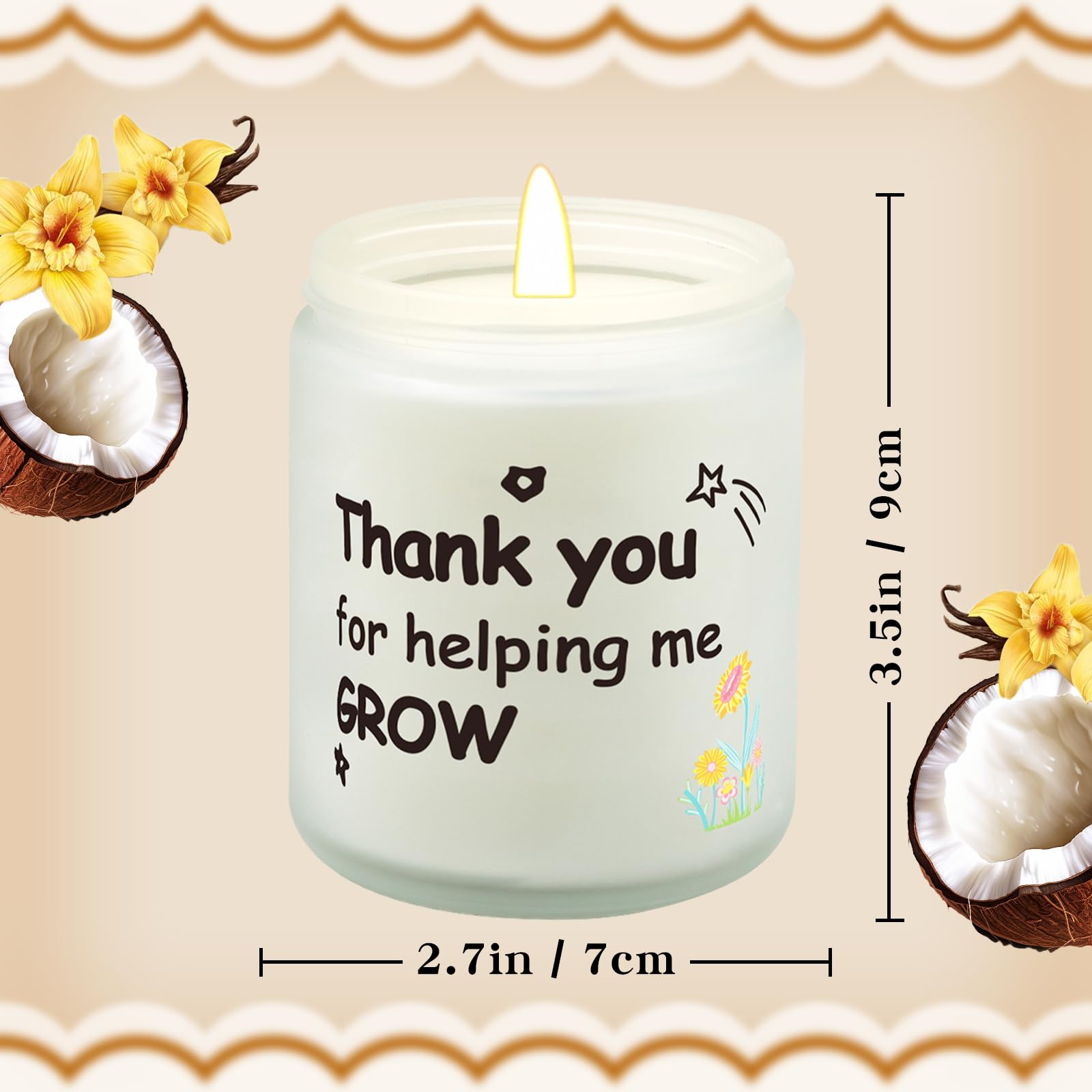 Christmas Candles - Christmas Gifts for Women, Aromatherapy Candle for Home Scented, Natural Soy Wax Vanilla Scented Candles
