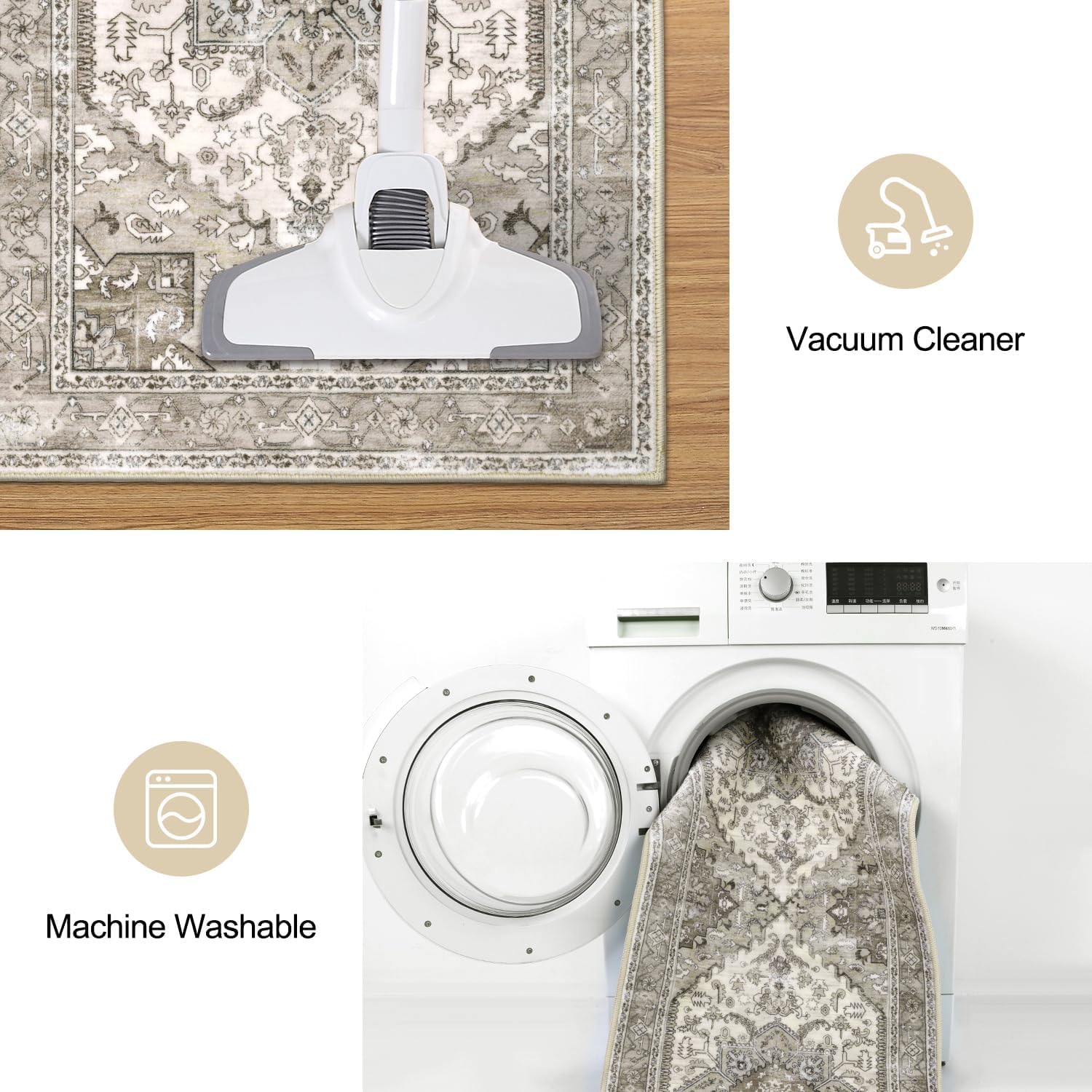 Yamaziot Christmas Kitchen Rugs Sets of 3, Non Slip Kitchen Mats for Floor with Rubber Backing, Holiday Christmas Snowflake Runner Rug Decor Home Decorations for Kitchen, Laundry Room, Hallway