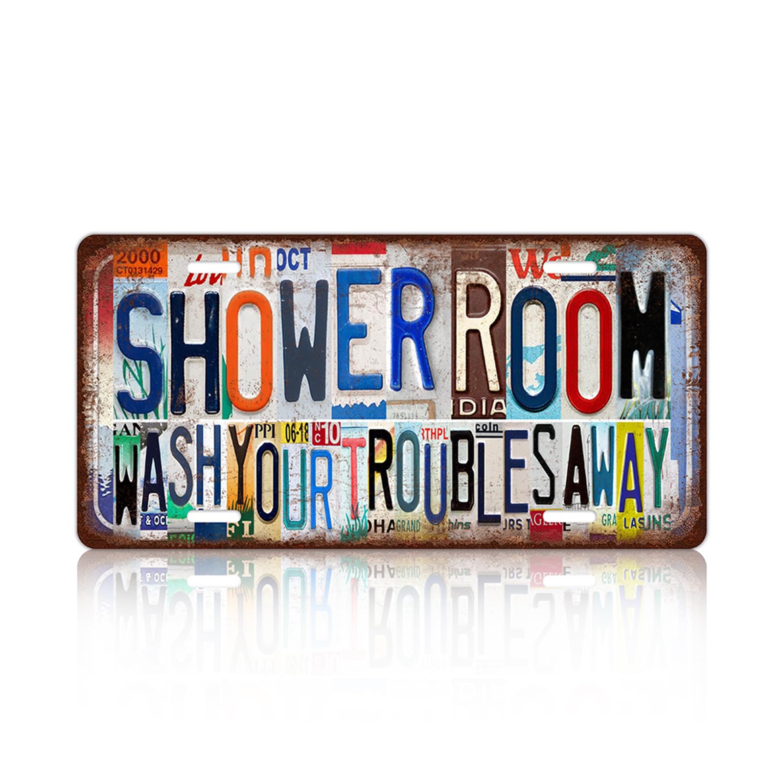 Vintage Wall Decor Grandkids The Best Part Of Growing Old License Plate Metal Sign Tin Signs Poster