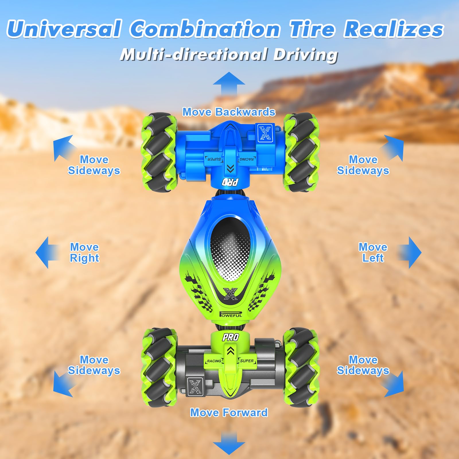 Fosgoit Gesture Sensing RC Stunt Car - Toys for 6-12 Years Old Boys Girls, 4WD Remote Control Car, Hand Controlled Car with Lights Music, Cool Birthday Gifts for Kids Age 6 7 8 9 10 11 12 Years Old