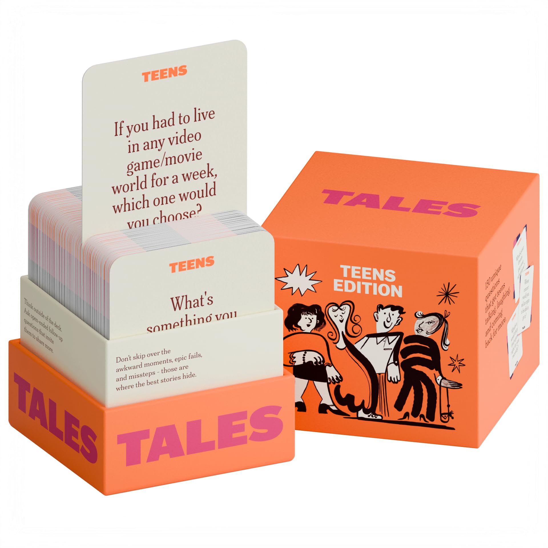 TALES 150 Life Story Interview Kit, Conversation Cards, for Grandparents, Parents, Families, Adults, Game Night, Road Trips, Dinner Table, Getting to Know You (New Edition)