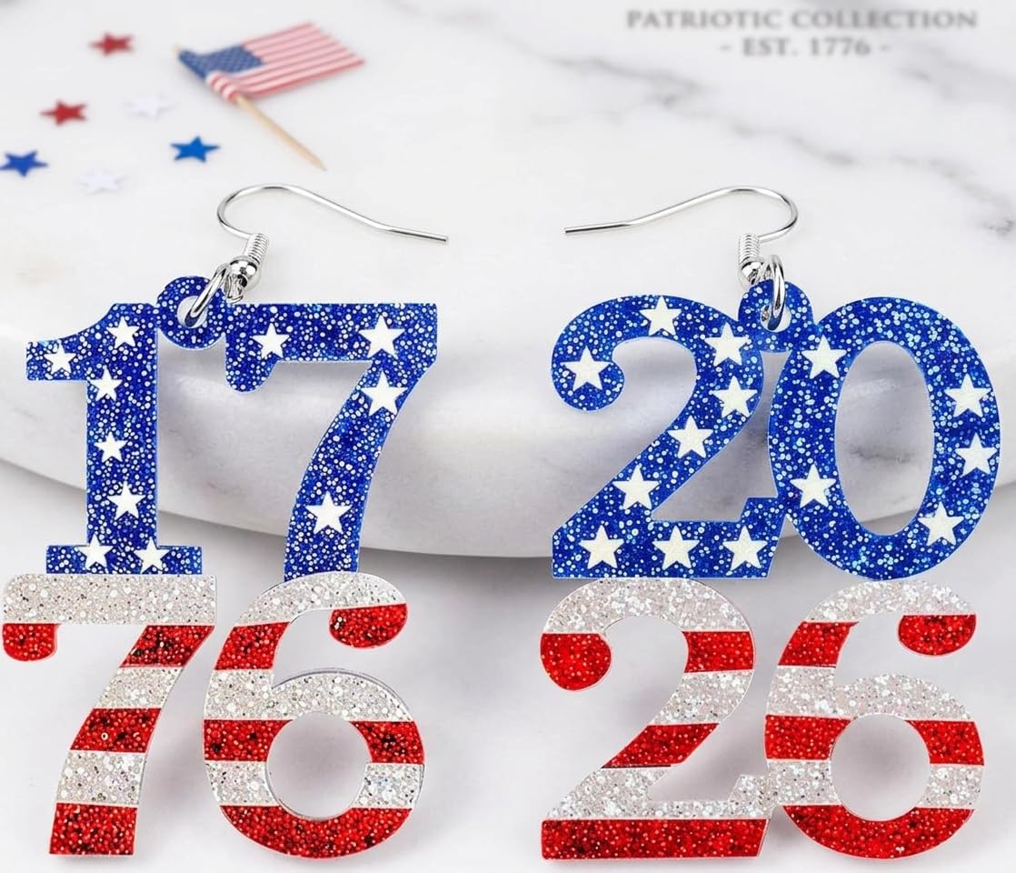 Halloween, Christmas, 4th of July Patriotic Earrings, Holiday Earrings Independence Day Stud Dangle Drop Earrings Hook Fashion Jewelry Gift for Women