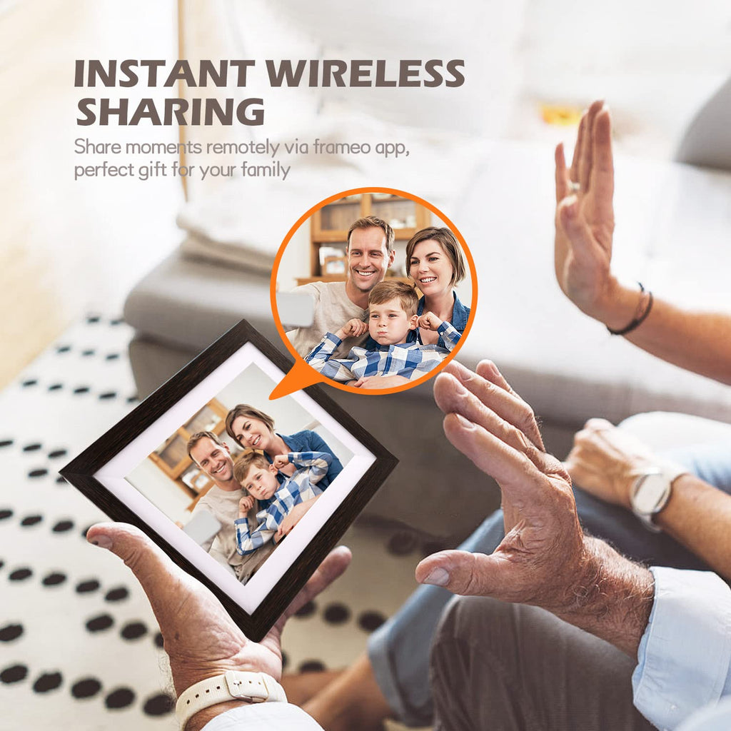 Frameo Digital Picture Frame, 10.1 Inch Smart WiFi Photo Frame with 1280x800 HD IPS Touch Screen, Auto-Rotate, Wall Mountable, Share Photos/Videos Instantly via App from Anywhere