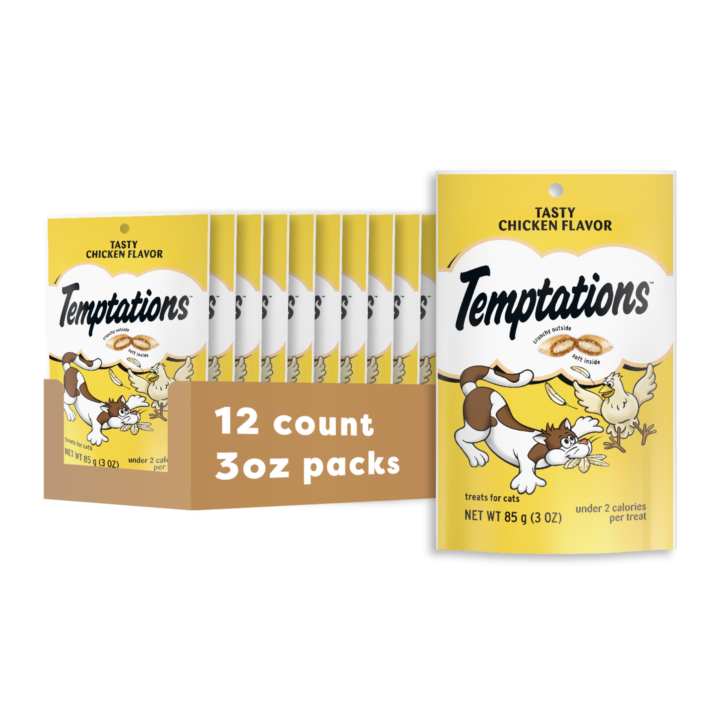 Temptations Cat Treats Classic Crunchy and Soft Cat Treats, Tasty Chicken Flavor, 30 oz. Tub