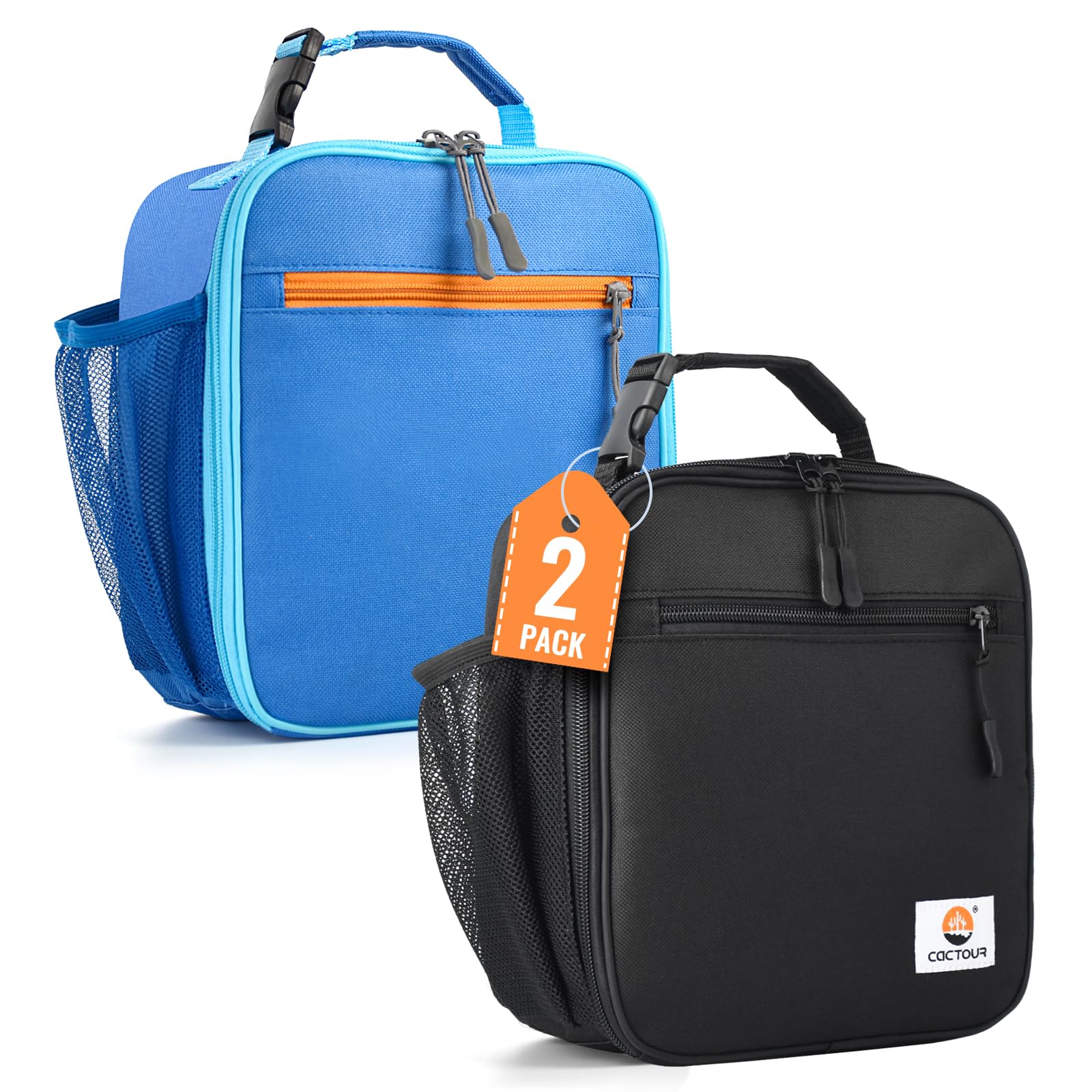 CaCTOUR Lunch Box Kids,Premium Insulated Lunchbox for Girls Boys,Soft Mini Cooler Bag Back to School Thermal Reusable Lunch Bag for Work School Picnic (Blue)