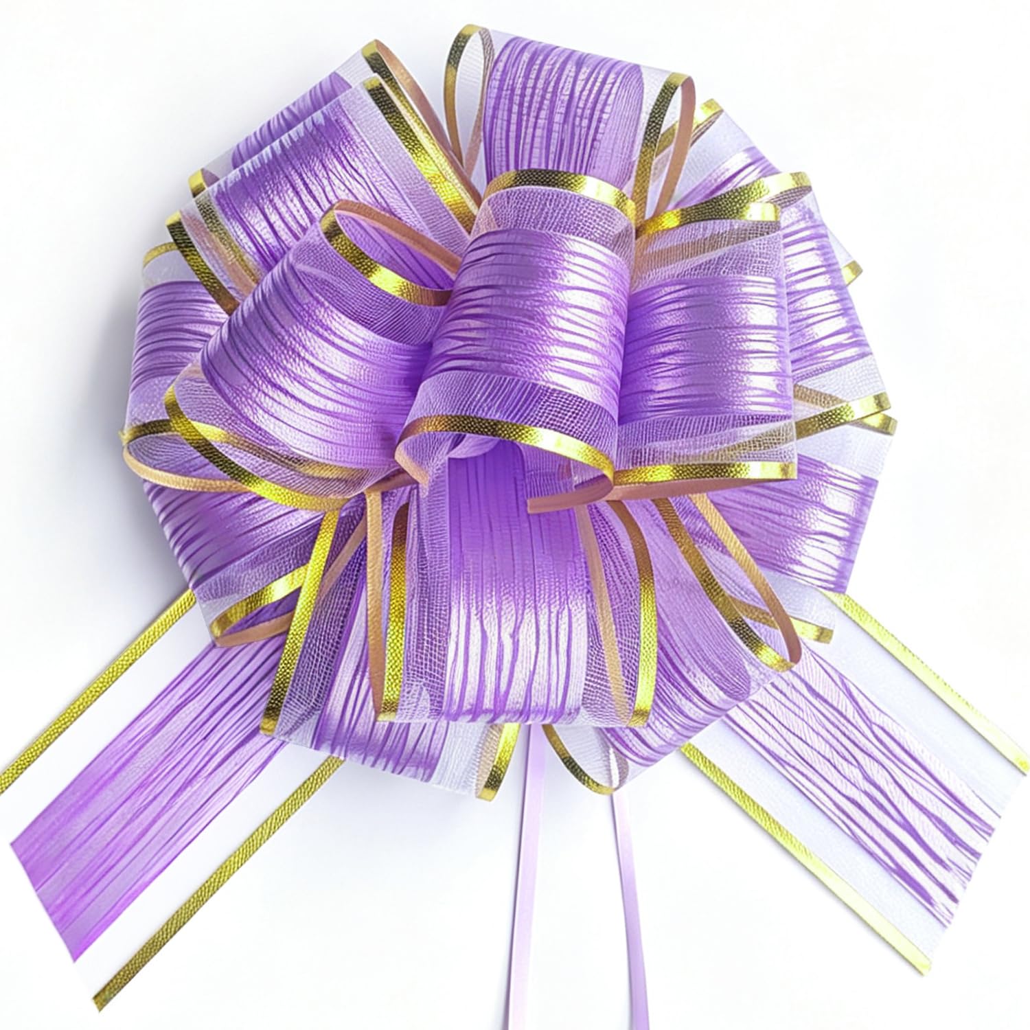 6 PCS Large Pull Bows, Gift Wrapping Bows, Gift Wrapping Ribbon Pull Bows Gift Bows for Wedding, Birthday, Christmas, Valentine's Day, Gift Baskets, Party, Presents Decor, Holiday Decor (Blue)