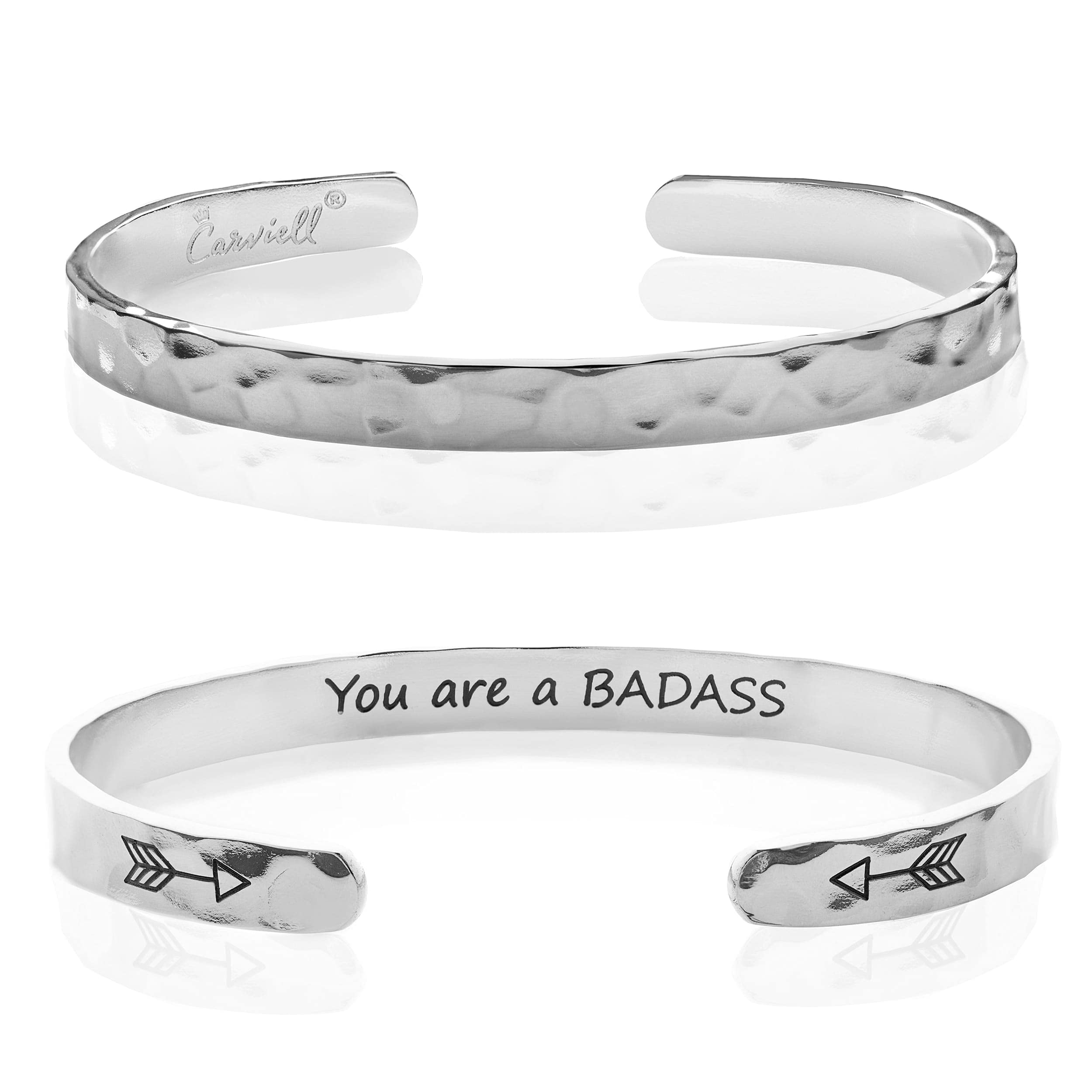 Carviell Bracelet - Gifts for Women – Inspirational, Friendship, Love, Mom, Daughter, Sister, Christian, Graduation, Memorial & Wedding Gifts – 100+ Phrases – Stainless Steel, Gift-Ready