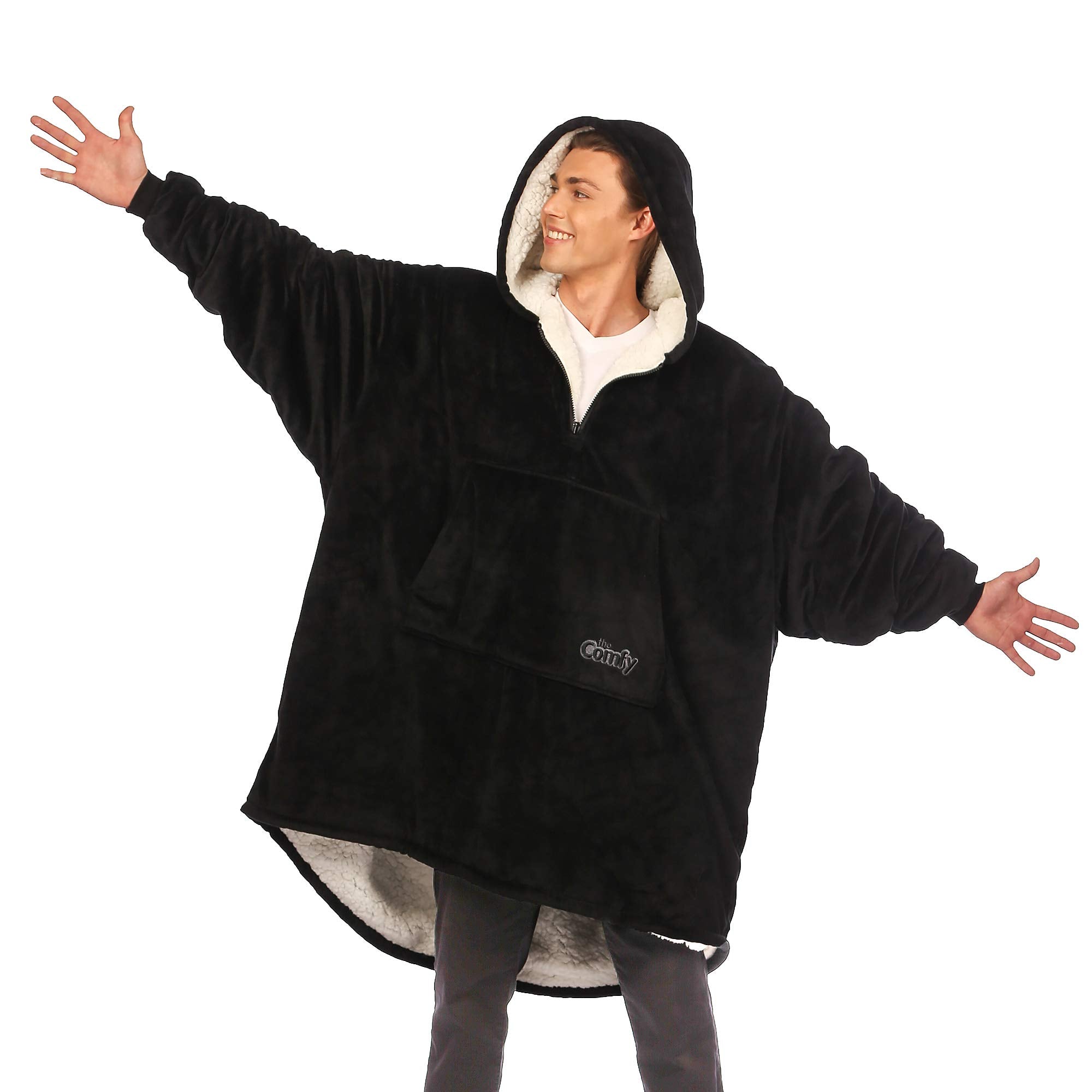 THE COMFY Original | From Shark Tank | Patented | Oversized Sherpa Wearable Blanket Hoodie| Gift for Women & Men | One Size