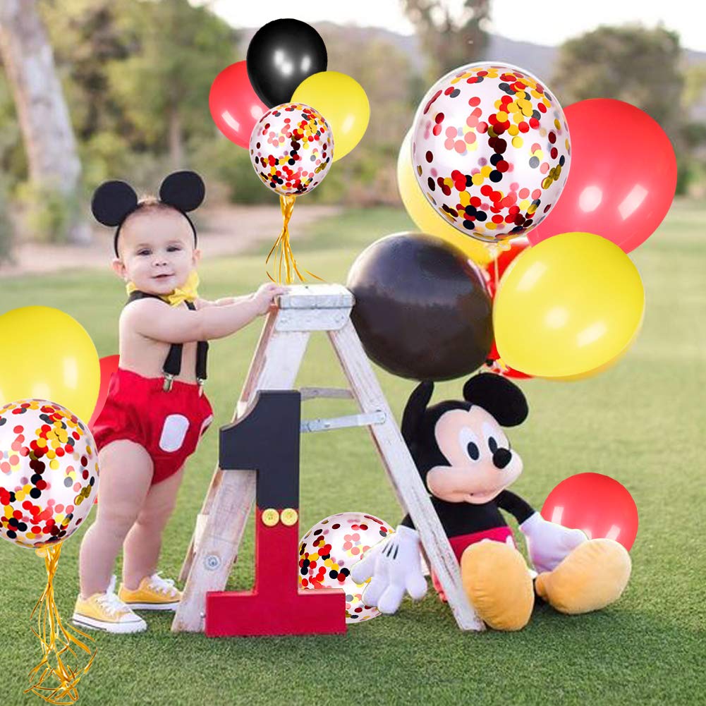 JOYYPOP 80 PCS Red White and Blue Balloons 12 Inch Patriotic Balloons with Confetti Balloons for 4th of July Decorations Independence Day 250 Anniversary Birthday Party Supplies