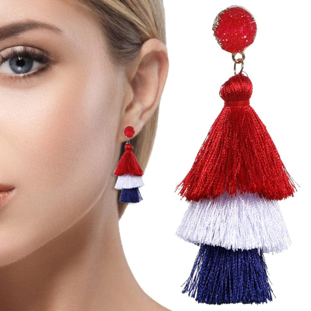 Halloween, Christmas, 4th of July Patriotic Earrings, Holiday Earrings Independence Day Stud Dangle Drop Earrings Hook Fashion Jewelry Gift for Women