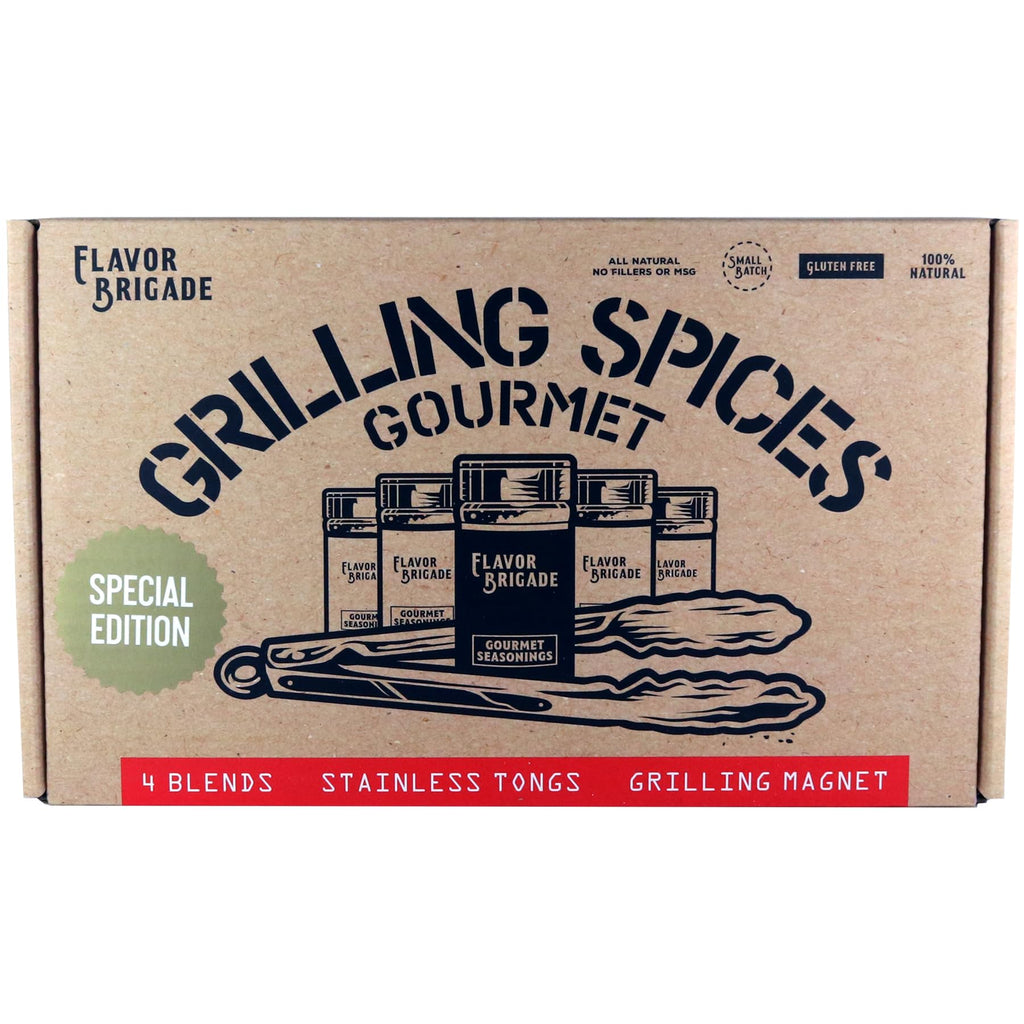 Ultimate Grilling Gift for Men - BBQ Accessories - Gourmet Spice Blends & Seasonings, Tongs, BBQ Magnet, Meat Rubs, Unique Gift for Guys, Dad, Son, Brother, Father in Law, Cooking Chefs, 17 Piece Set