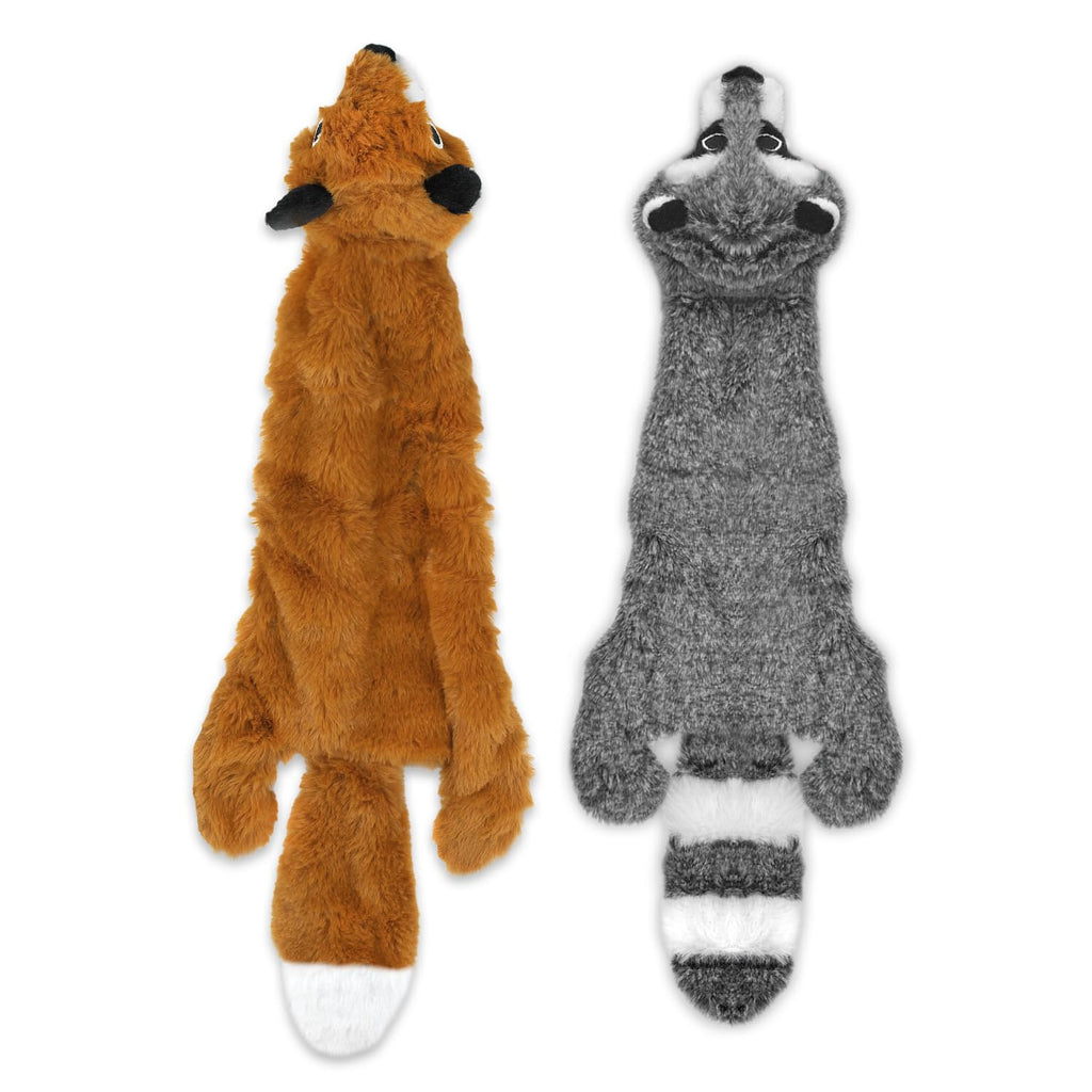 Best Pet Supplies Squeaky Dog Toys with Soft Durable Fabric for Small, Medium and Large Pets Interactive Toy for Indoor Play, Supports Active Biting and Play - 4 Figures, Small