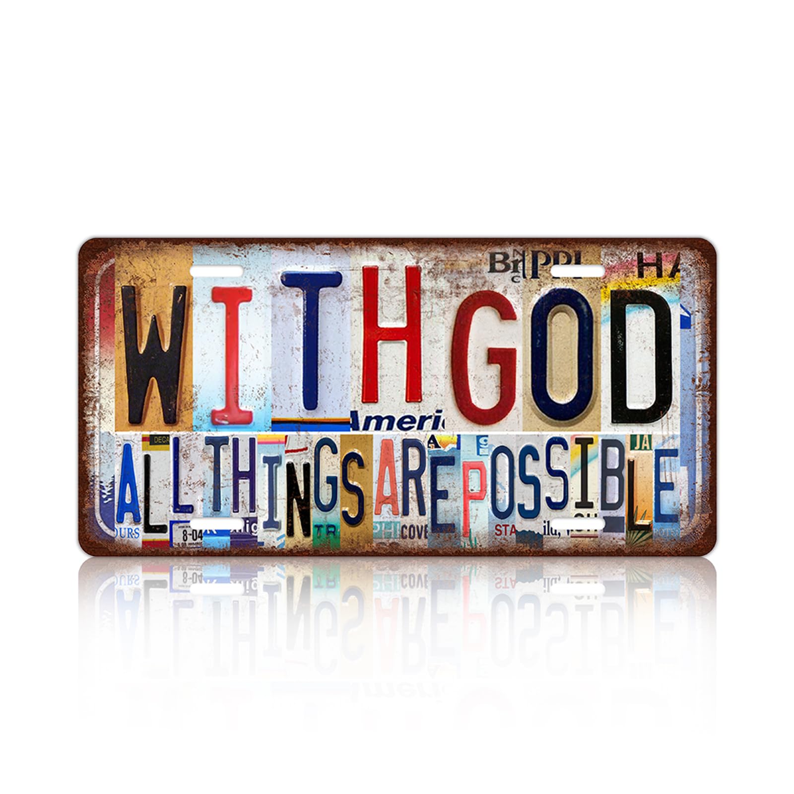 Vintage Wall Decor Grandkids The Best Part Of Growing Old License Plate Metal Sign Tin Signs Poster