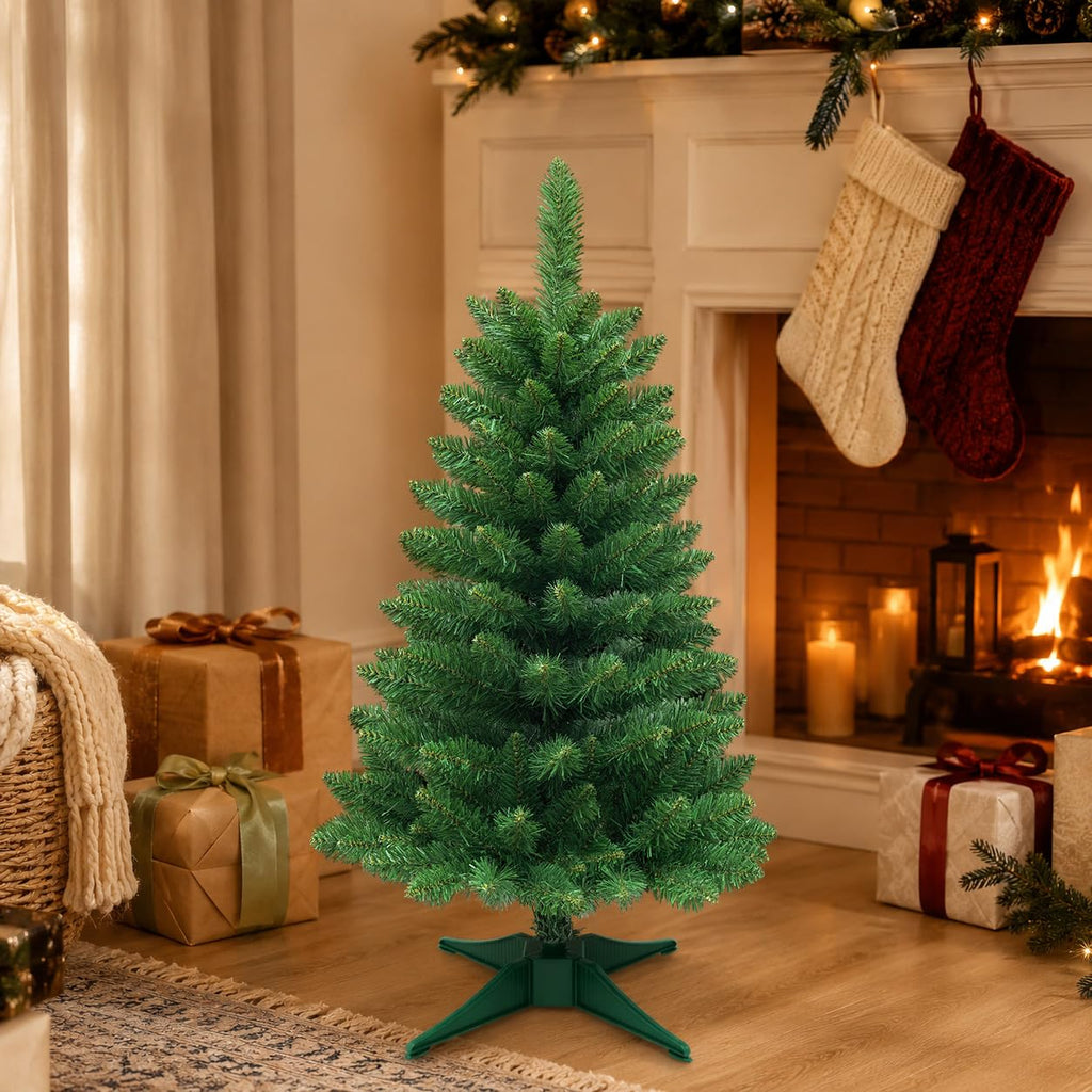 Small Christmas Tree 3FT Artificial Desktop Xmas Tree for Holiday Decor 160 Branch Tips,Green