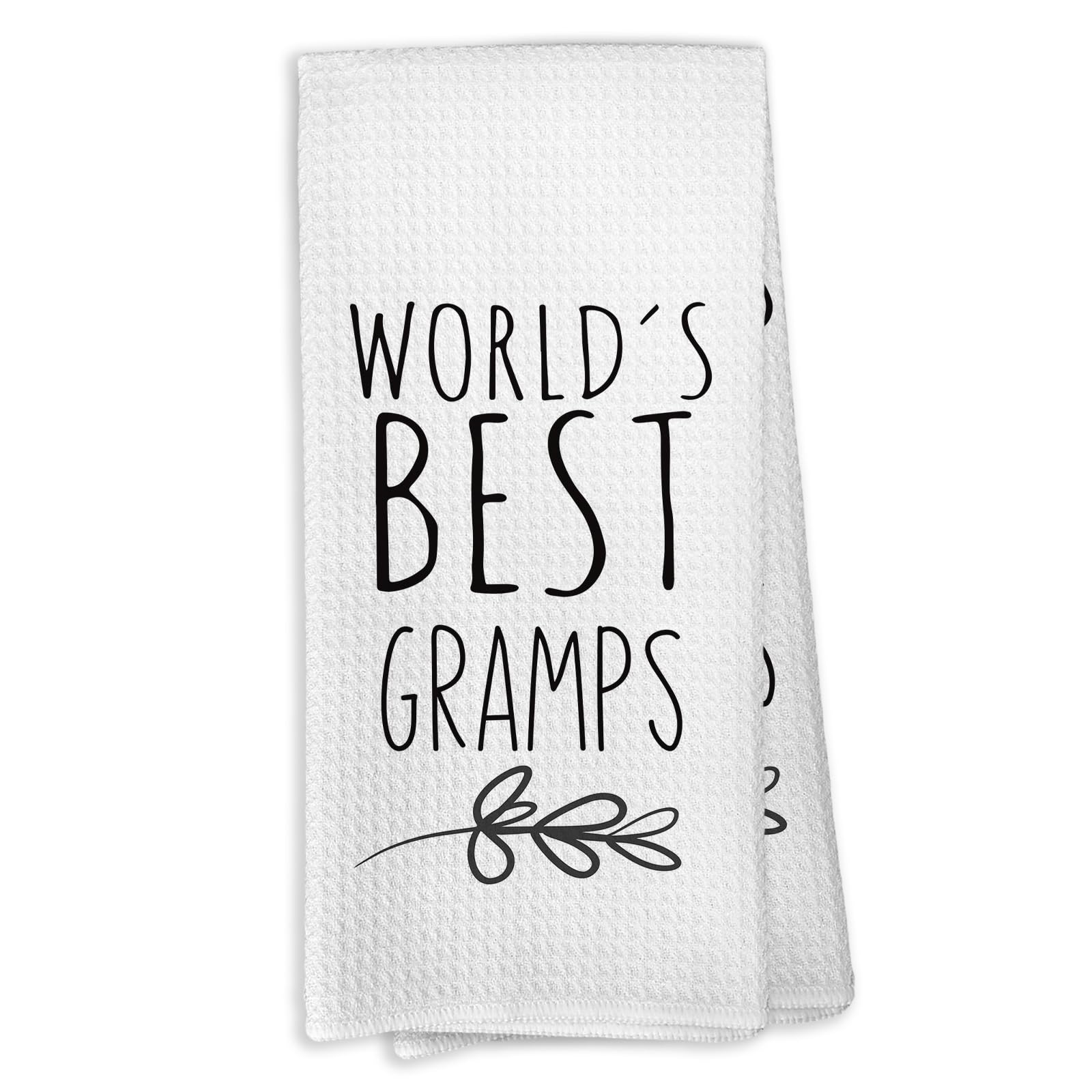 World's Best Grandparents Kitchen Towels, Grandparent Gifts for Grandma Grandpa, Grandparents Gifts from Grandchildren, Father's Day Tea Towels Kitchen Hand Towels 16x24 Inch