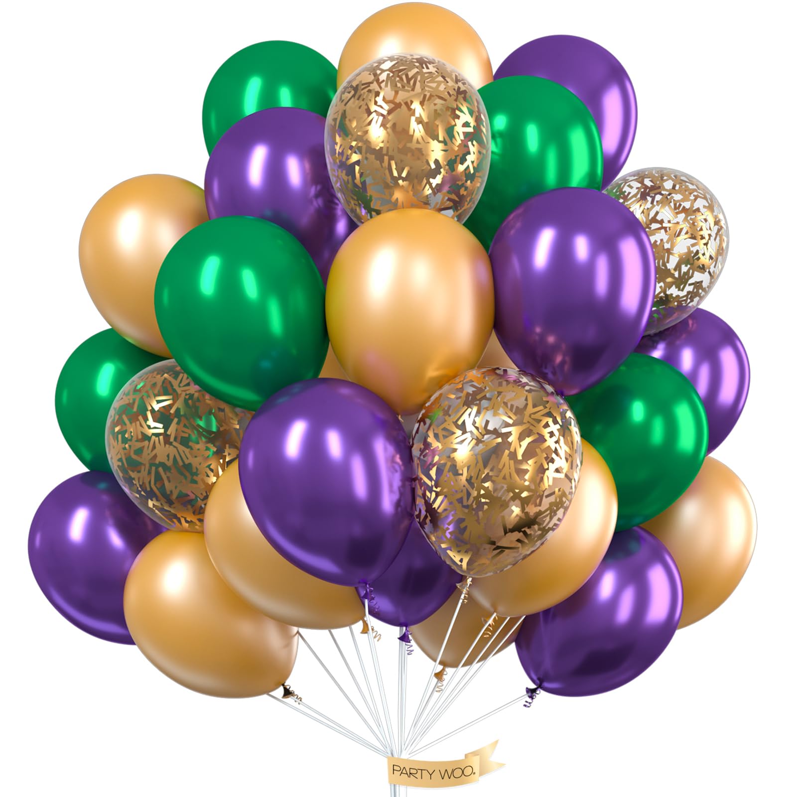 PartyWoo Metallic Green Balloons 50pcs 12 Inch Metallic Apple Green Latex Helium Balloons for Graduation Spring Forest Summer Wedding Engagement Baby Shower Birthday Party Decorations Green-G121