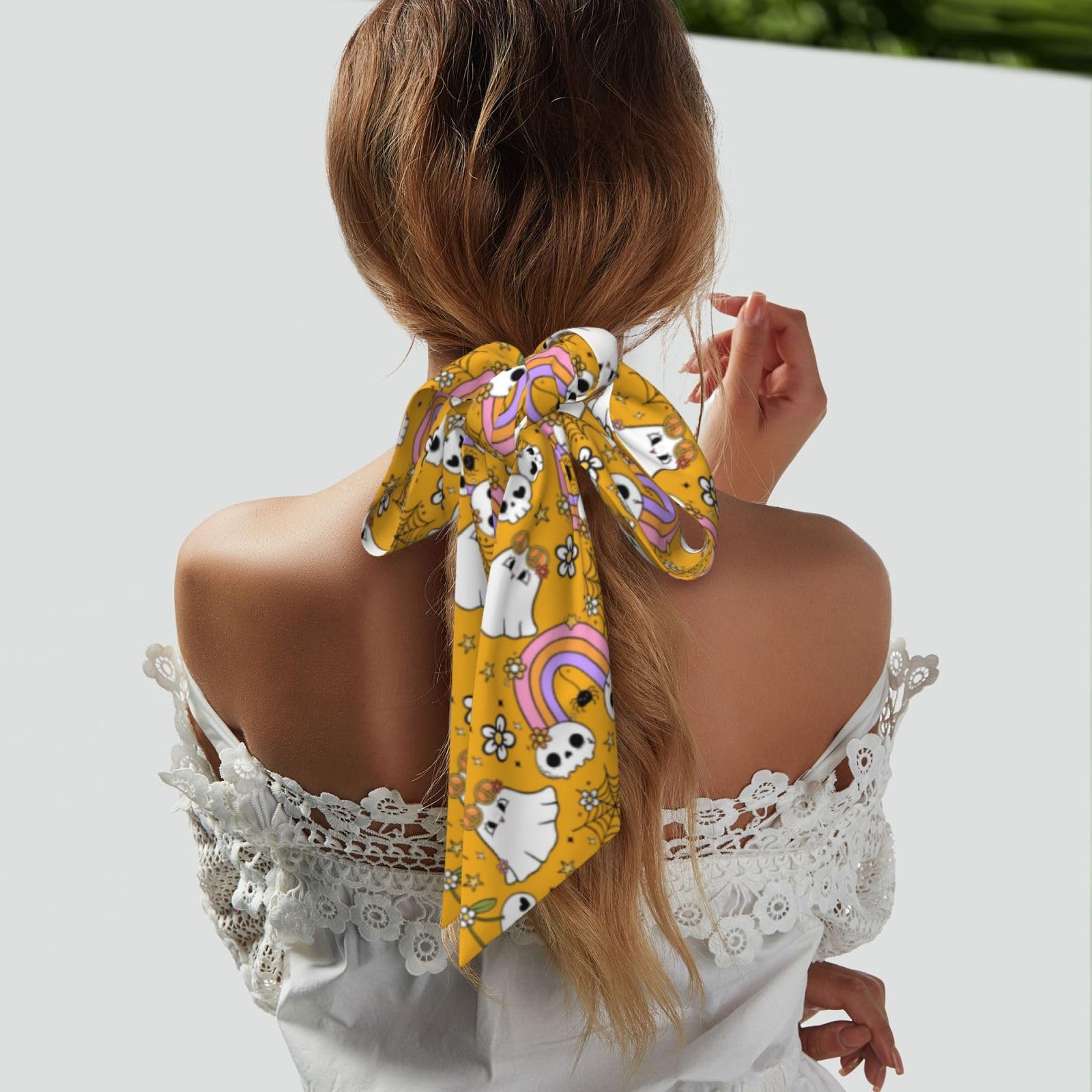 Purse Scarf Handbags For Women Scarfs Bags Band Hair Neck Scarves Silky Long Thin Satin Headscarf Fashion