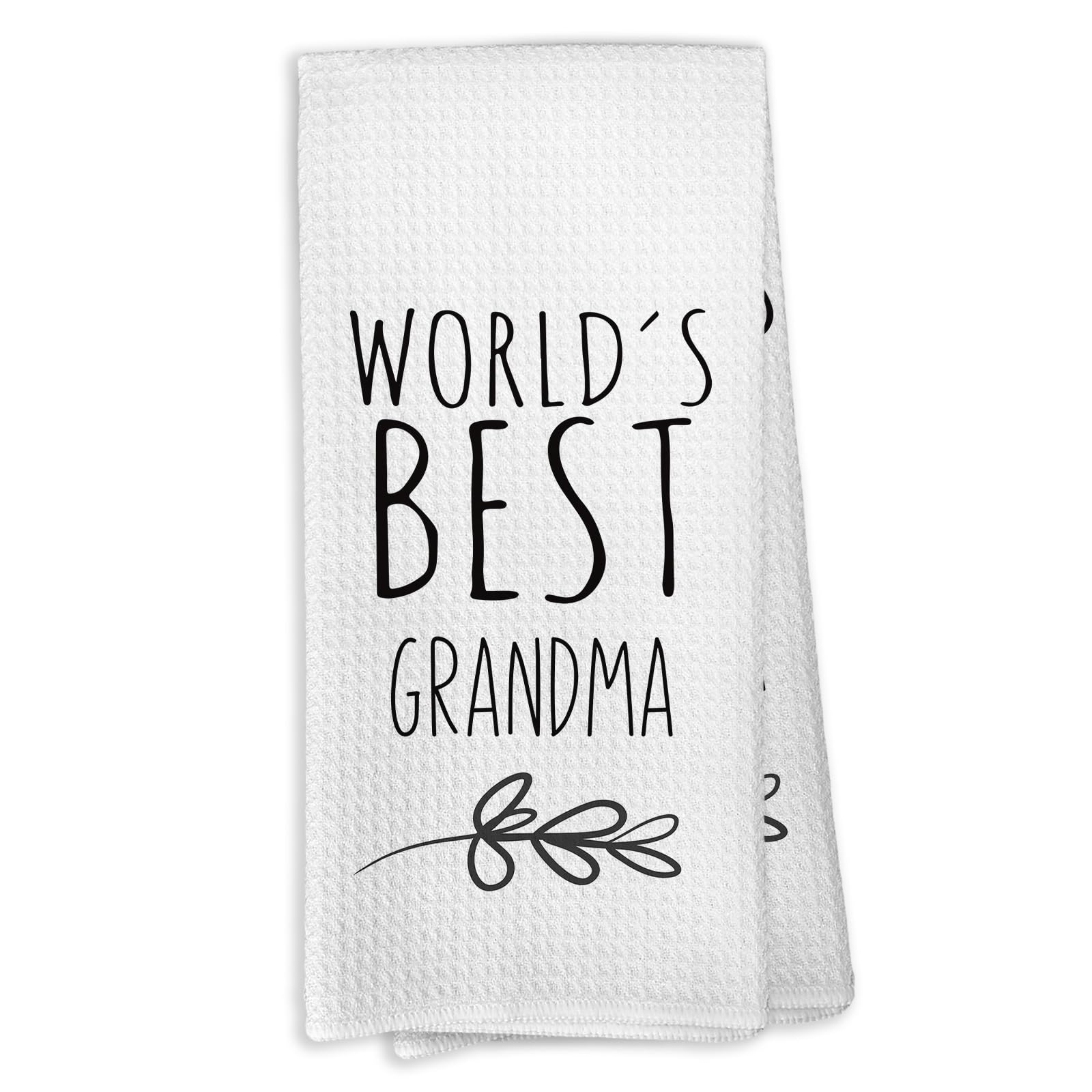 World's Best Grandparents Kitchen Towels, Grandparent Gifts for Grandma Grandpa, Grandparents Gifts from Grandchildren, Father's Day Tea Towels Kitchen Hand Towels 16x24 Inch